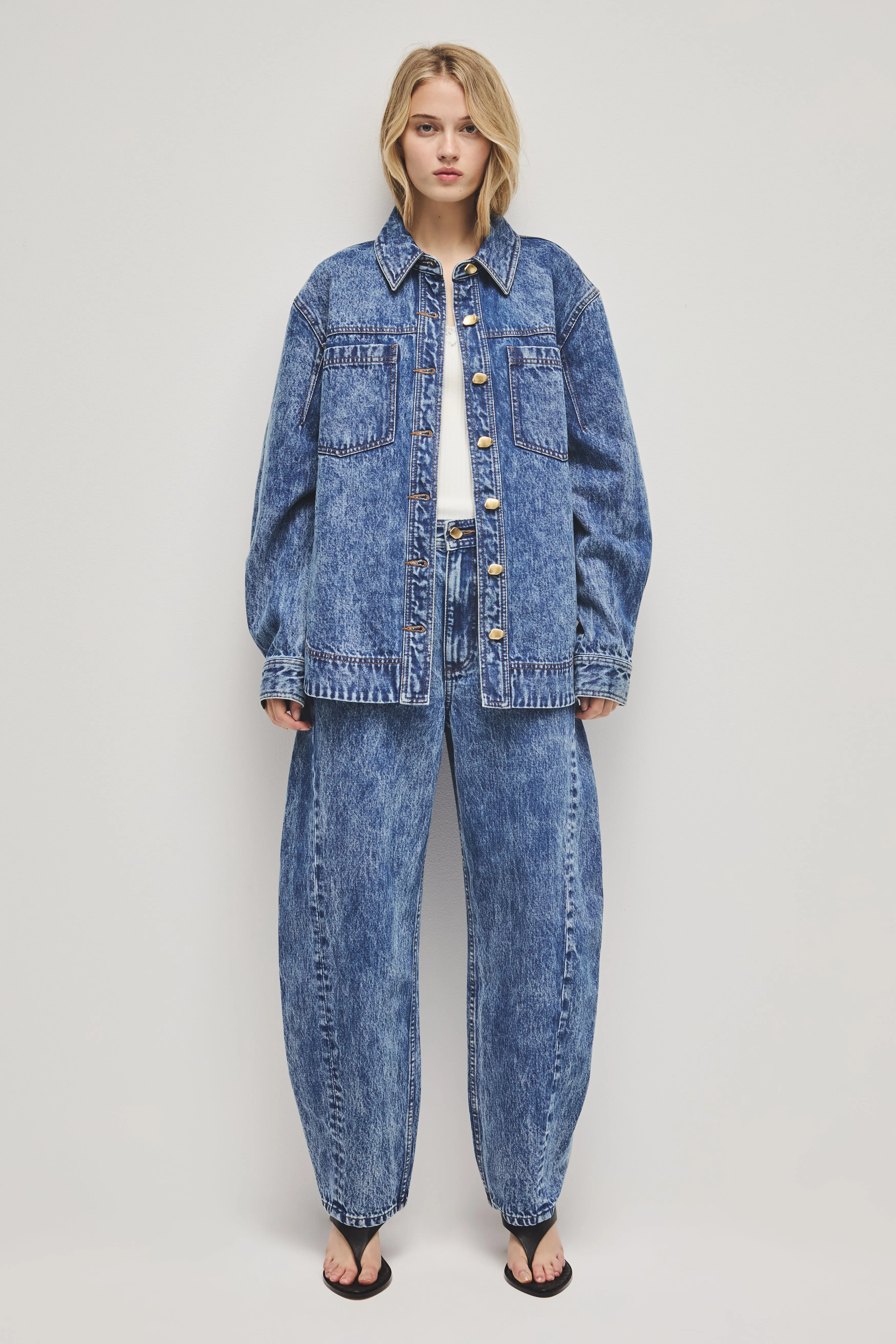 Angelina Denim Shirt sold by Aje