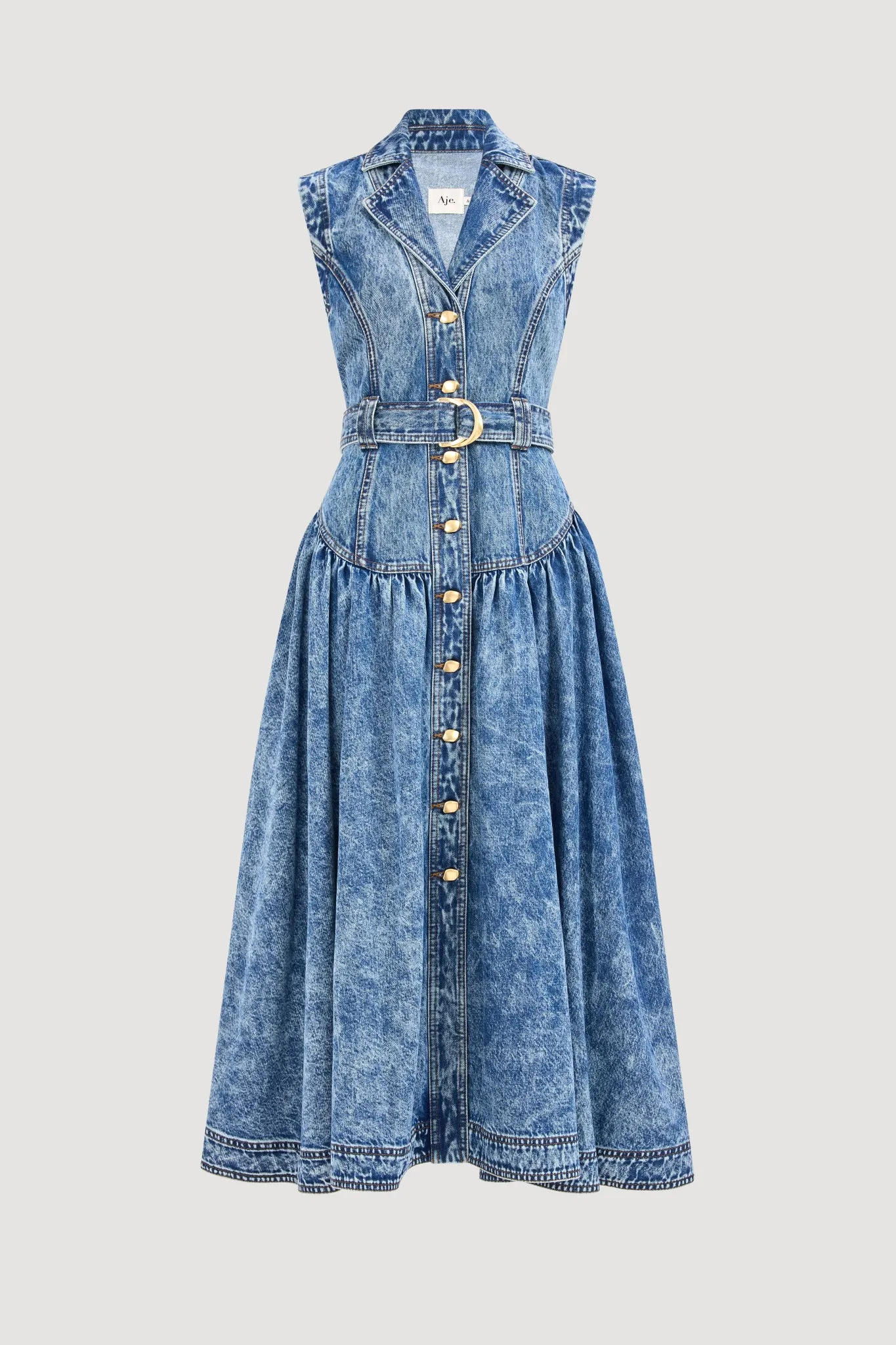 Elena Belted Denim Midi Dress sold by Aje product image thumbnail 2