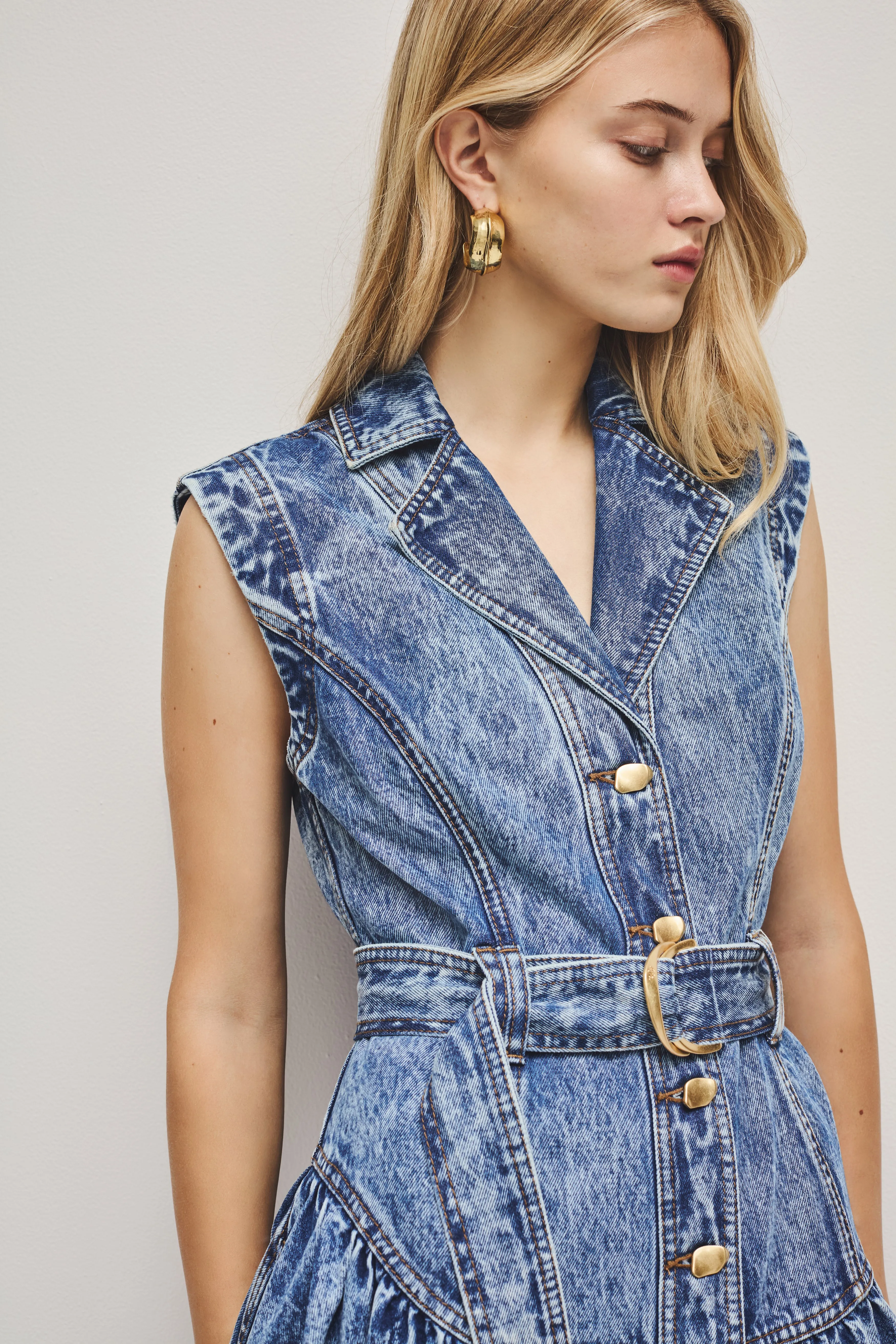 Elena Belted Denim Midi Dress sold by Aje product image thumbnail 4