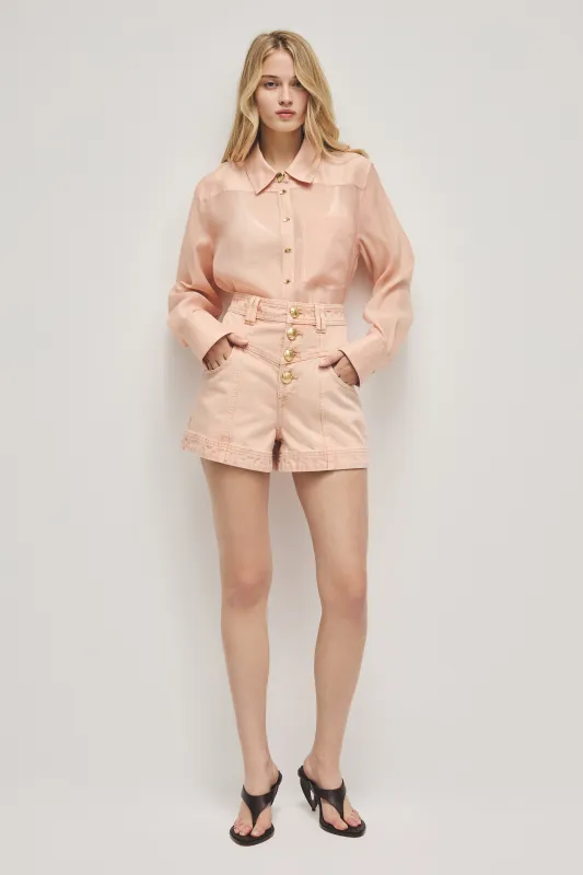 Sunrise Denim Shorts made by Aje