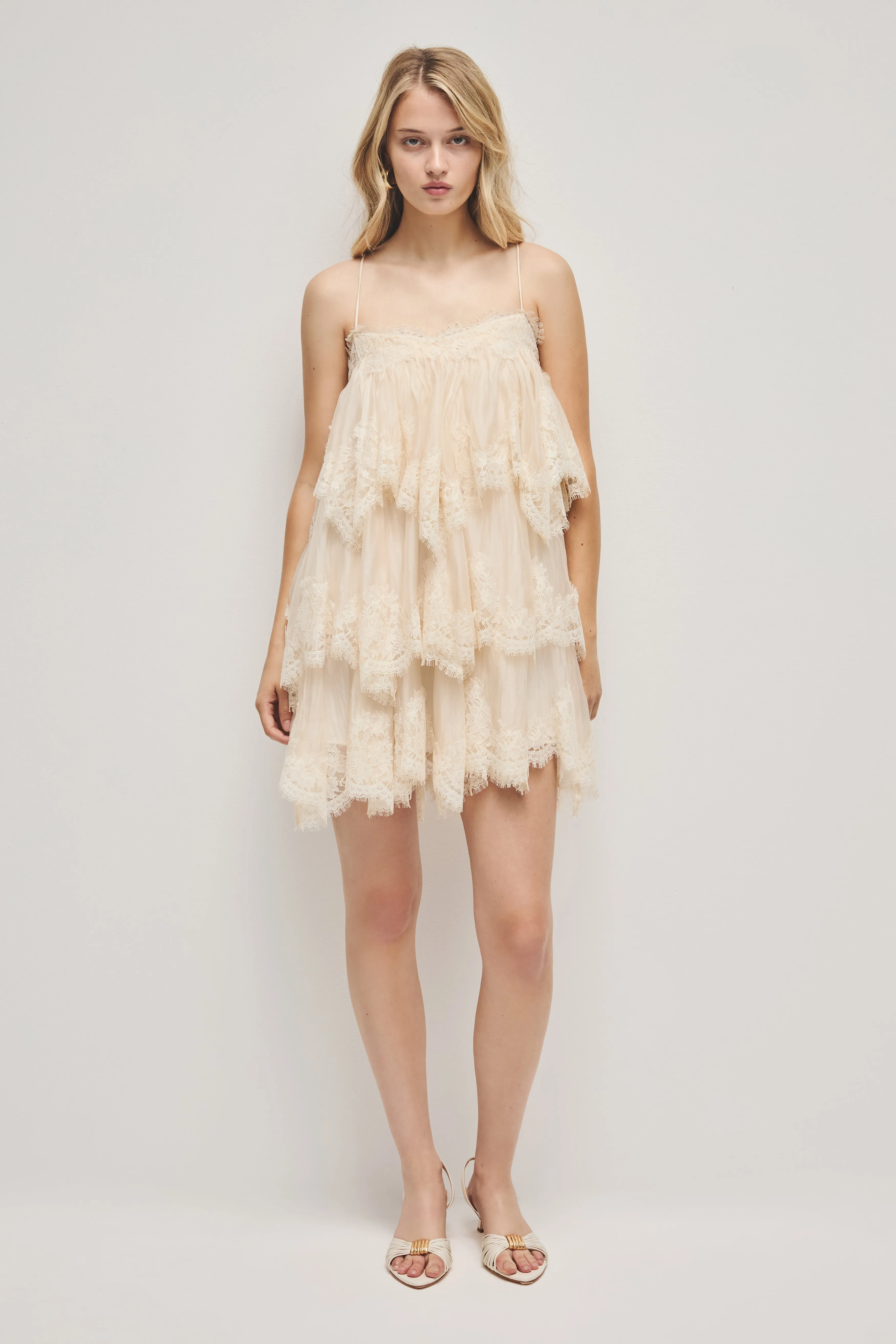 Ophelia Lace Mini Dress sold by Aje