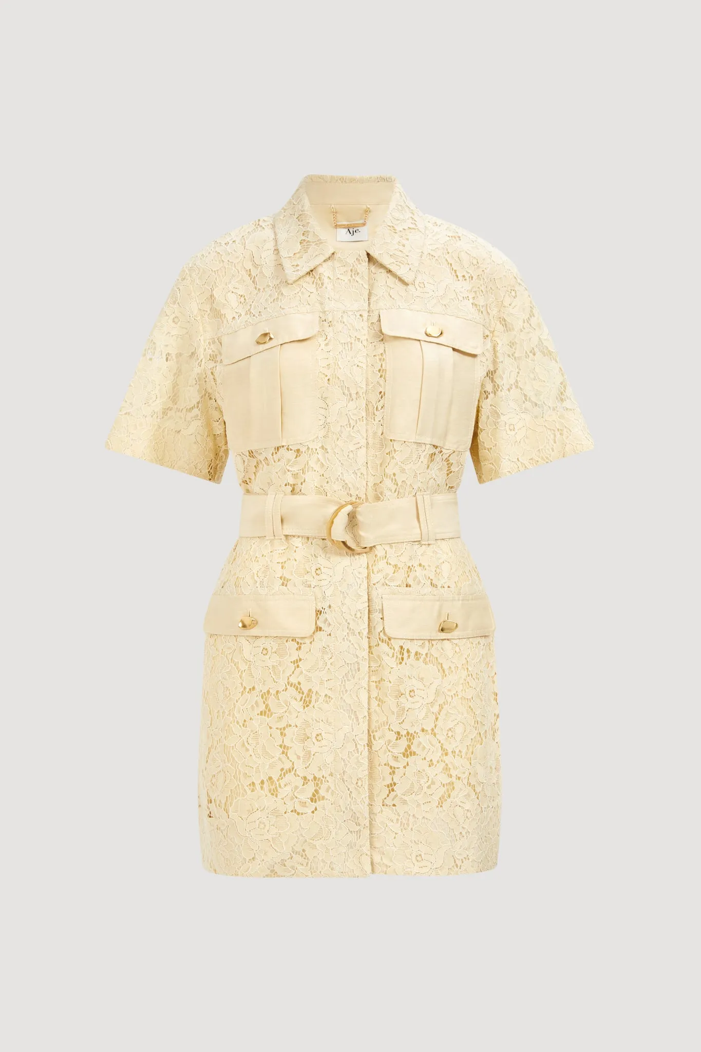 Mystic Lace Mini Shirt Dress sold by Aje product image thumbnail 2