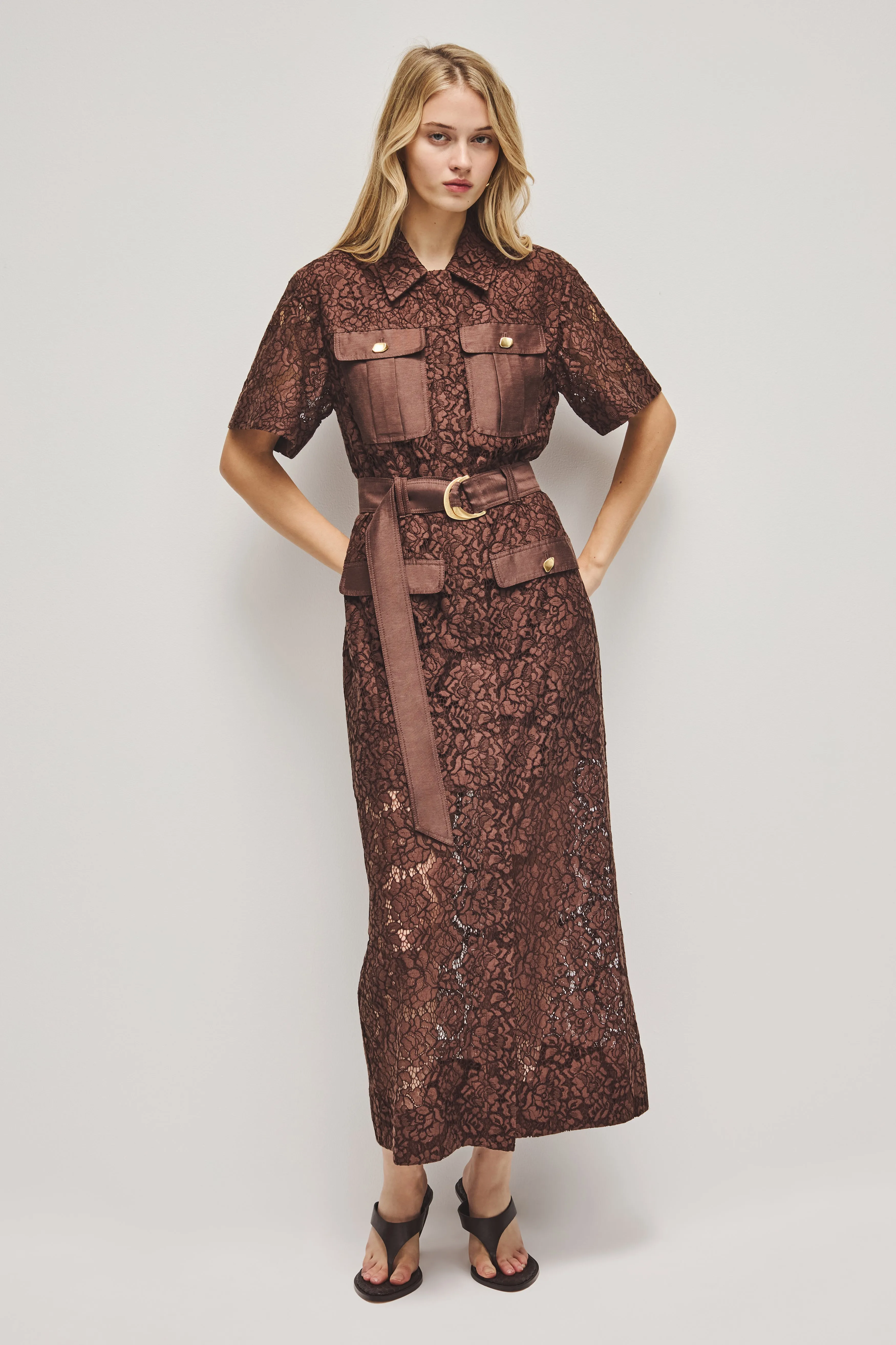 Mystic Lace Shirt Dress sold by Aje product image thumbnail 5