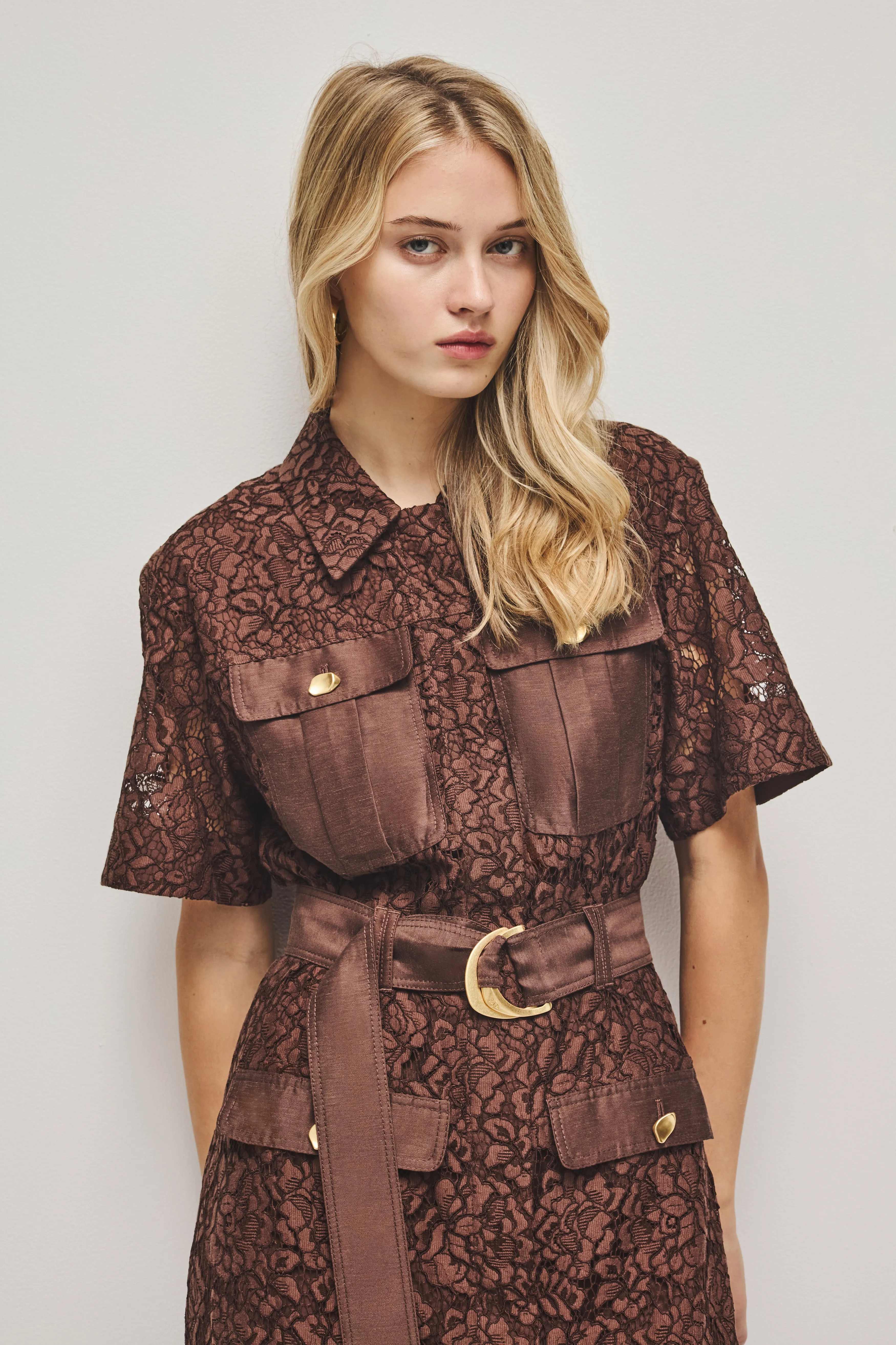 Mystic Lace Shirt Dress sold by Aje product image thumbnail 3