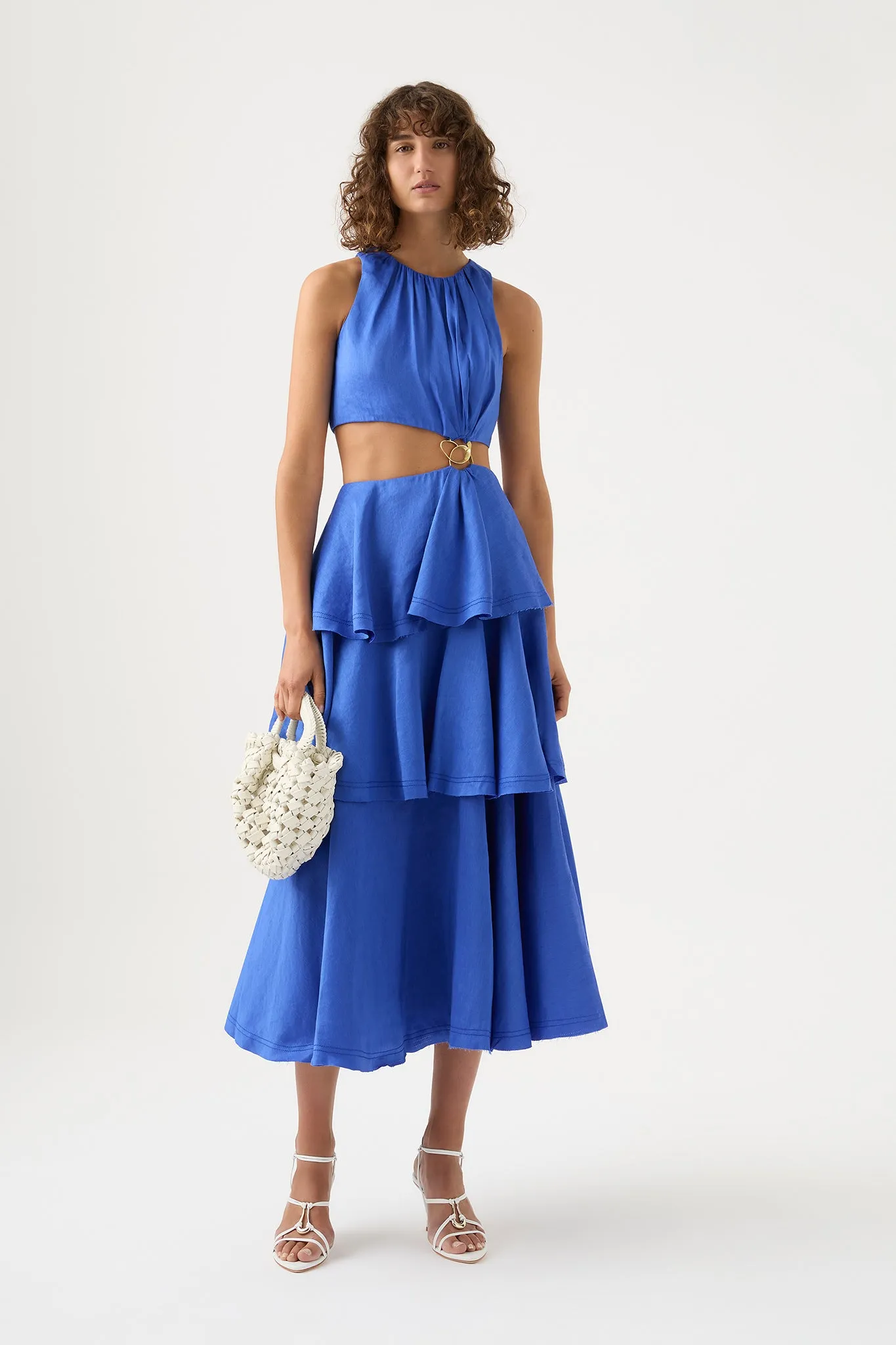 Wave Cut Out Ring Midi Dress sold by Aje