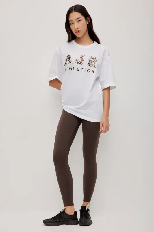 Blurred Leopard Tee 102 made by Aje