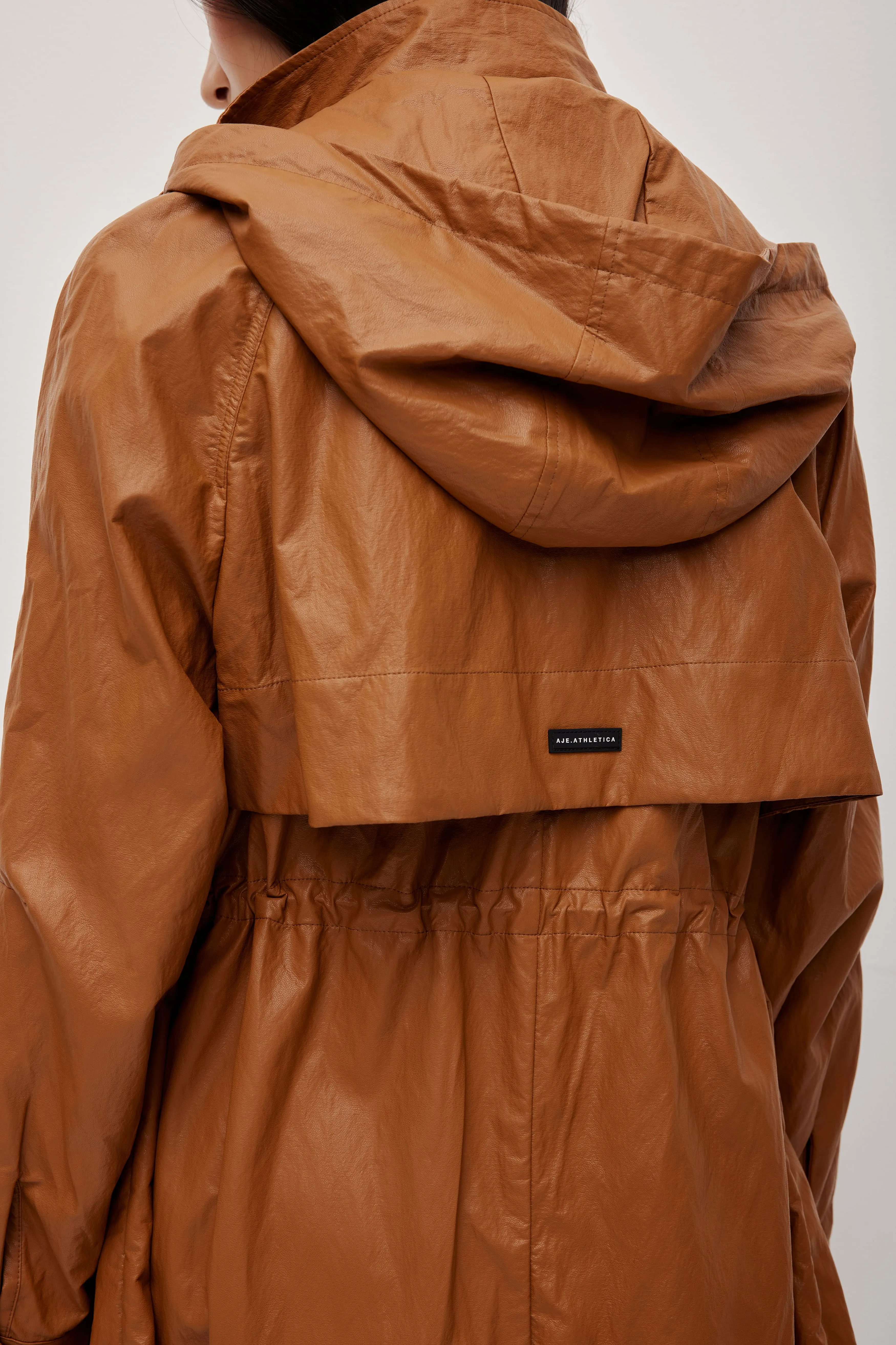 Drawcord Hooded Trench Coat sold by Aje product image thumbnail 4