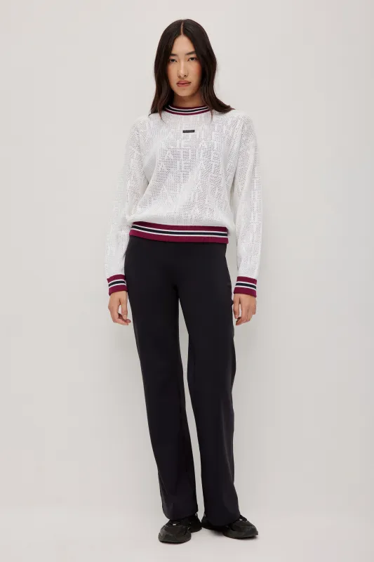 Contrast Logo Knit Crew 417 made by Aje