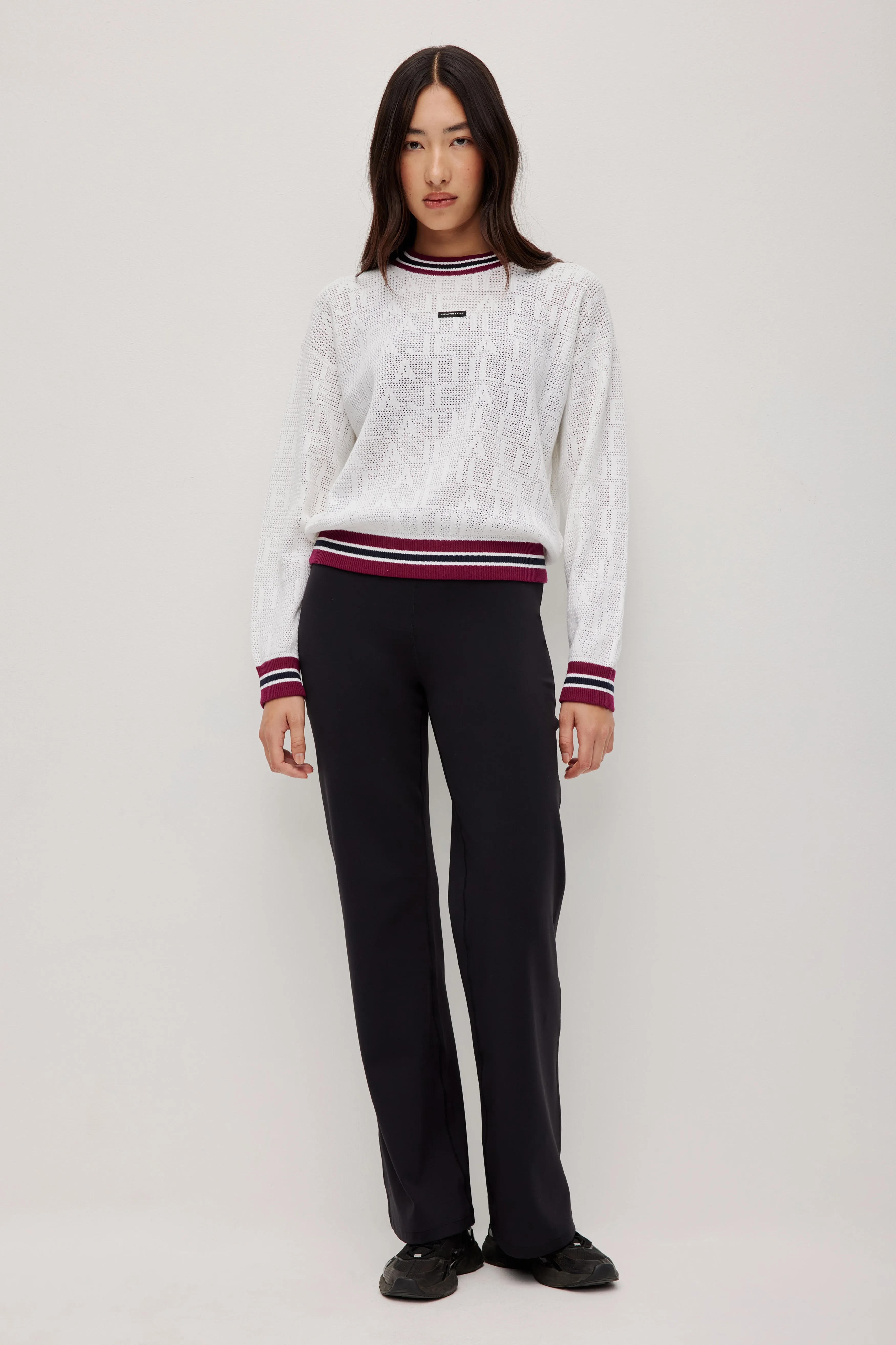 Contrast Logo Knit Crew 417 sold by Aje