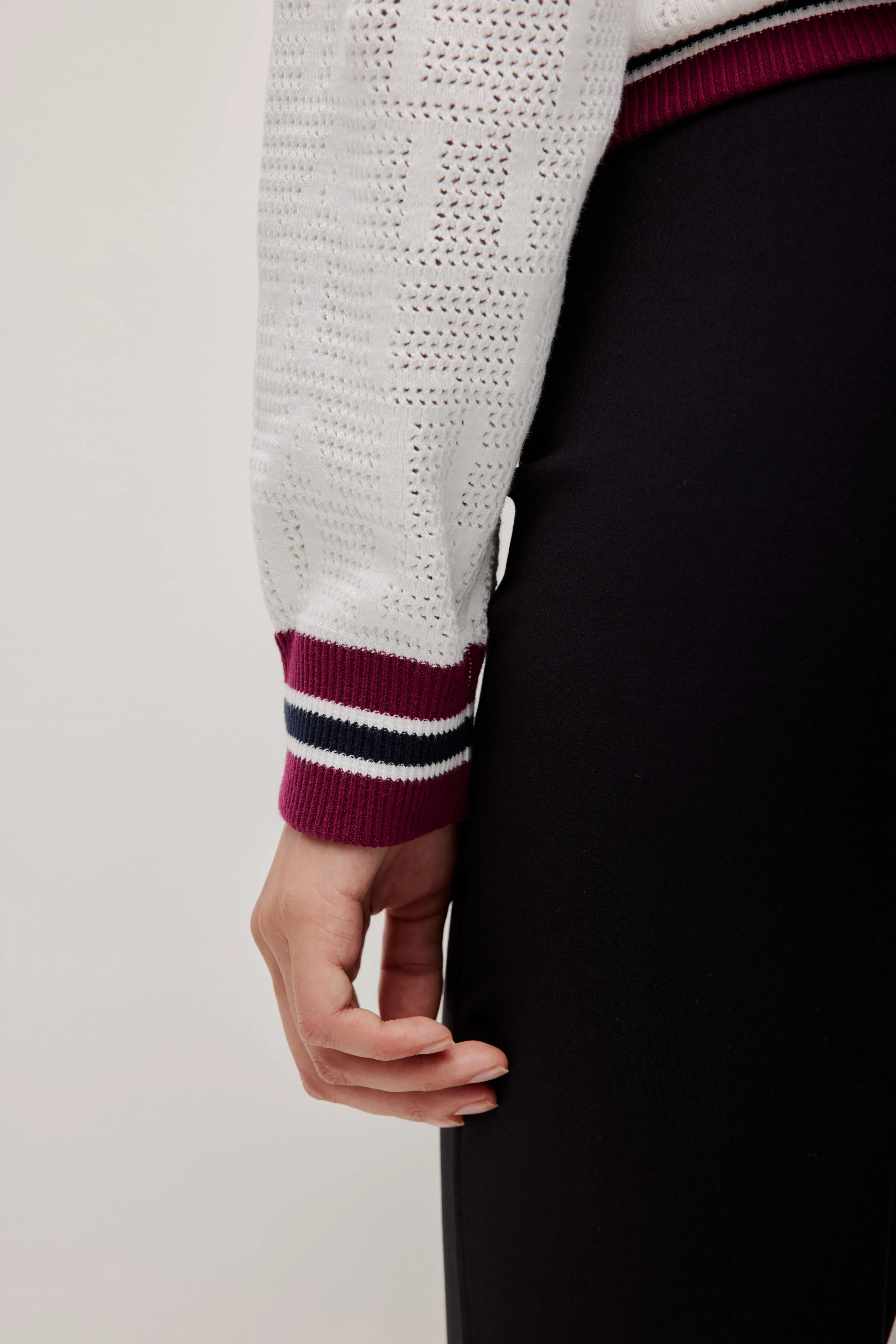 Contrast Logo Knit Crew 417 sold by Aje product image thumbnail 5