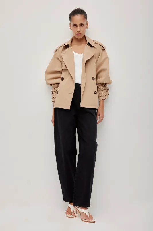 Aston Cropped Trench sold by Aje