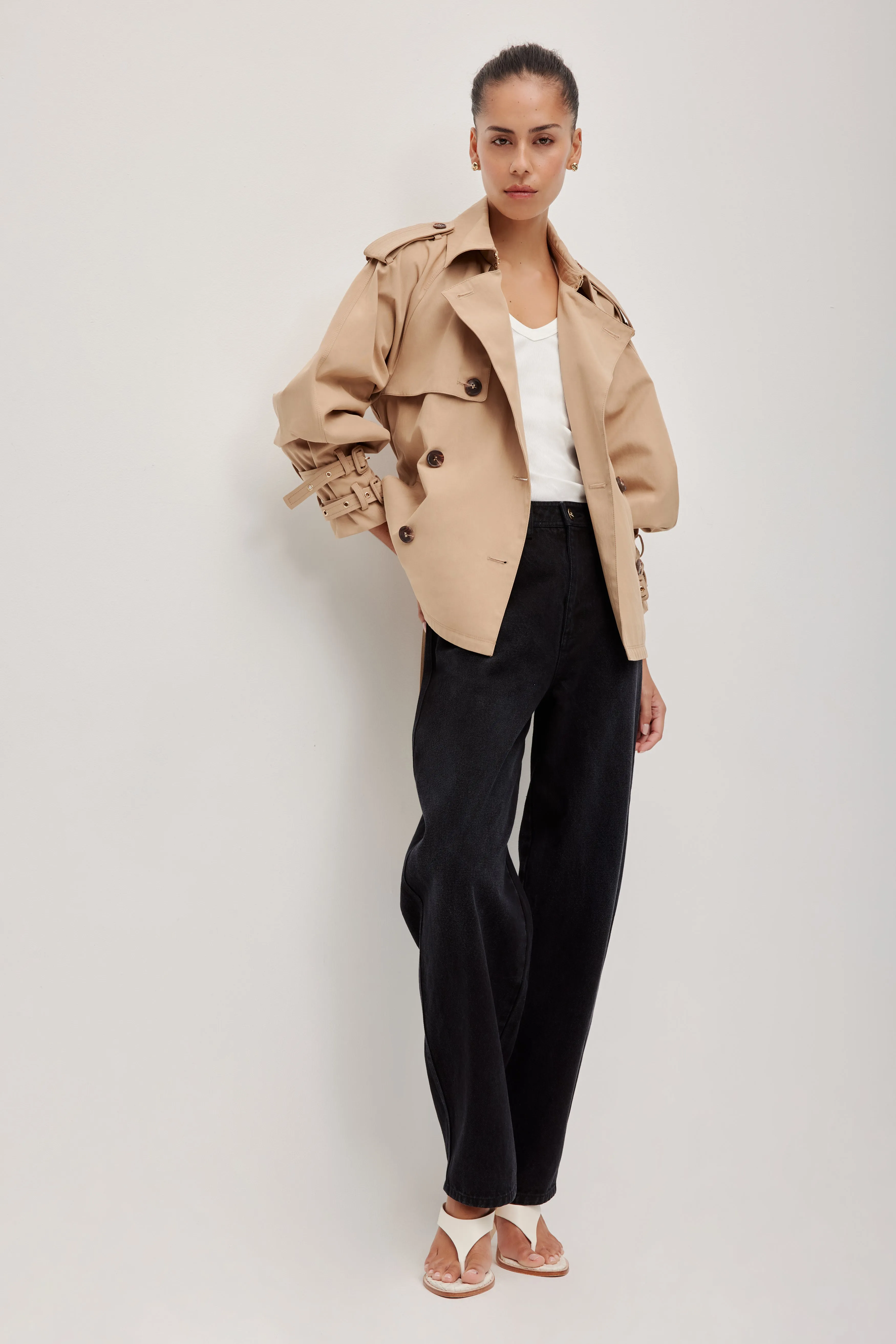 Aston Cropped Trench sold by Aje product image thumbnail 3