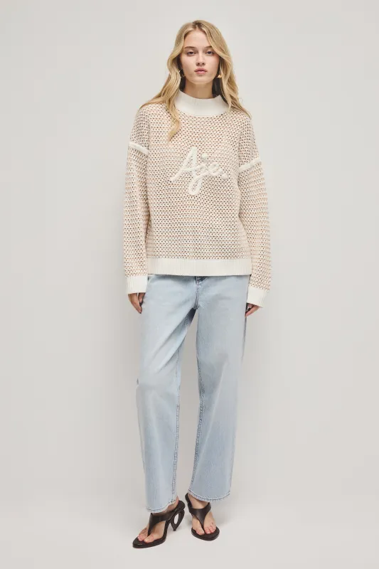 Luciana Logo Knit Jumper sold by Aje