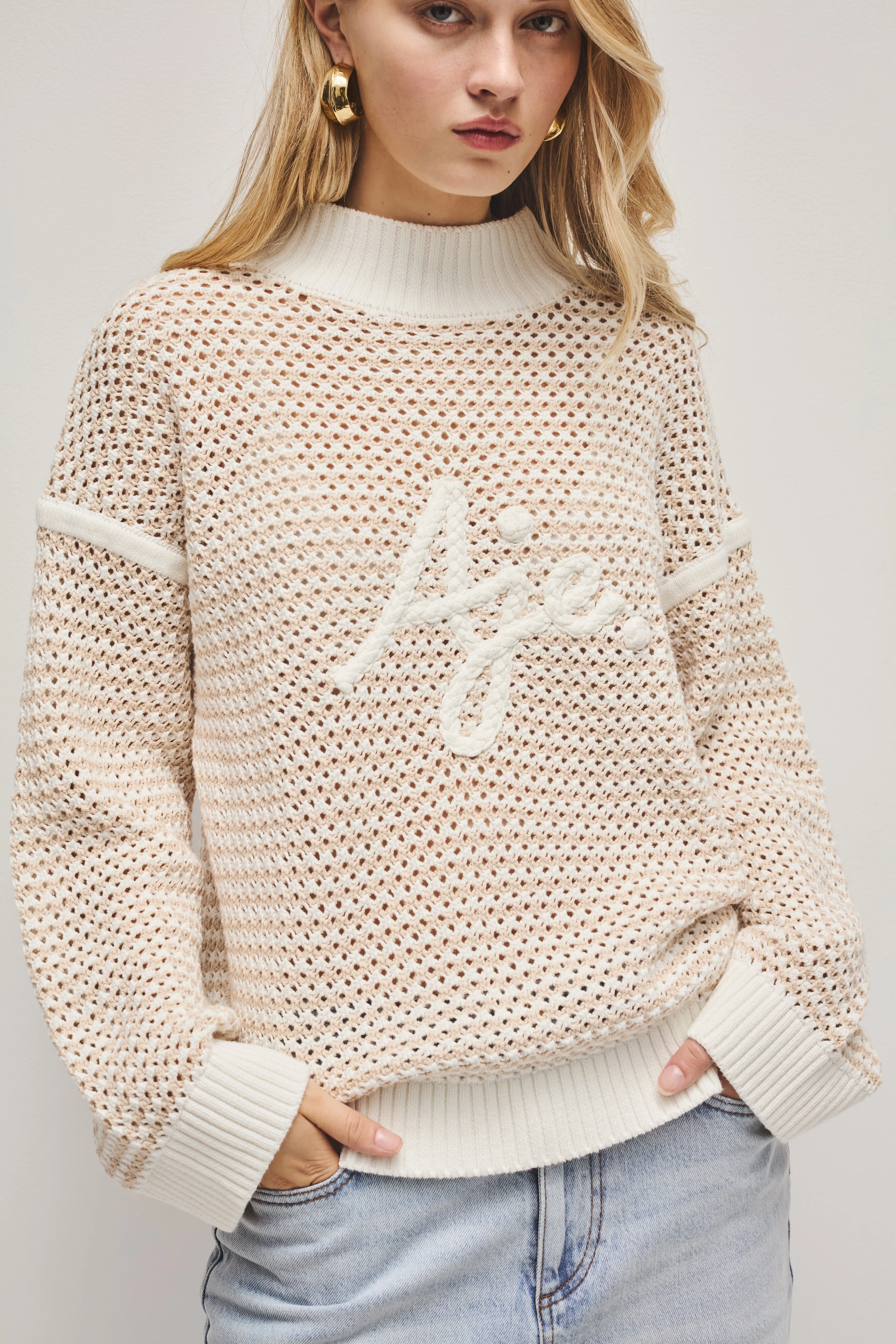 Luciana Logo Knit Jumper sold by Aje product image thumbnail 4