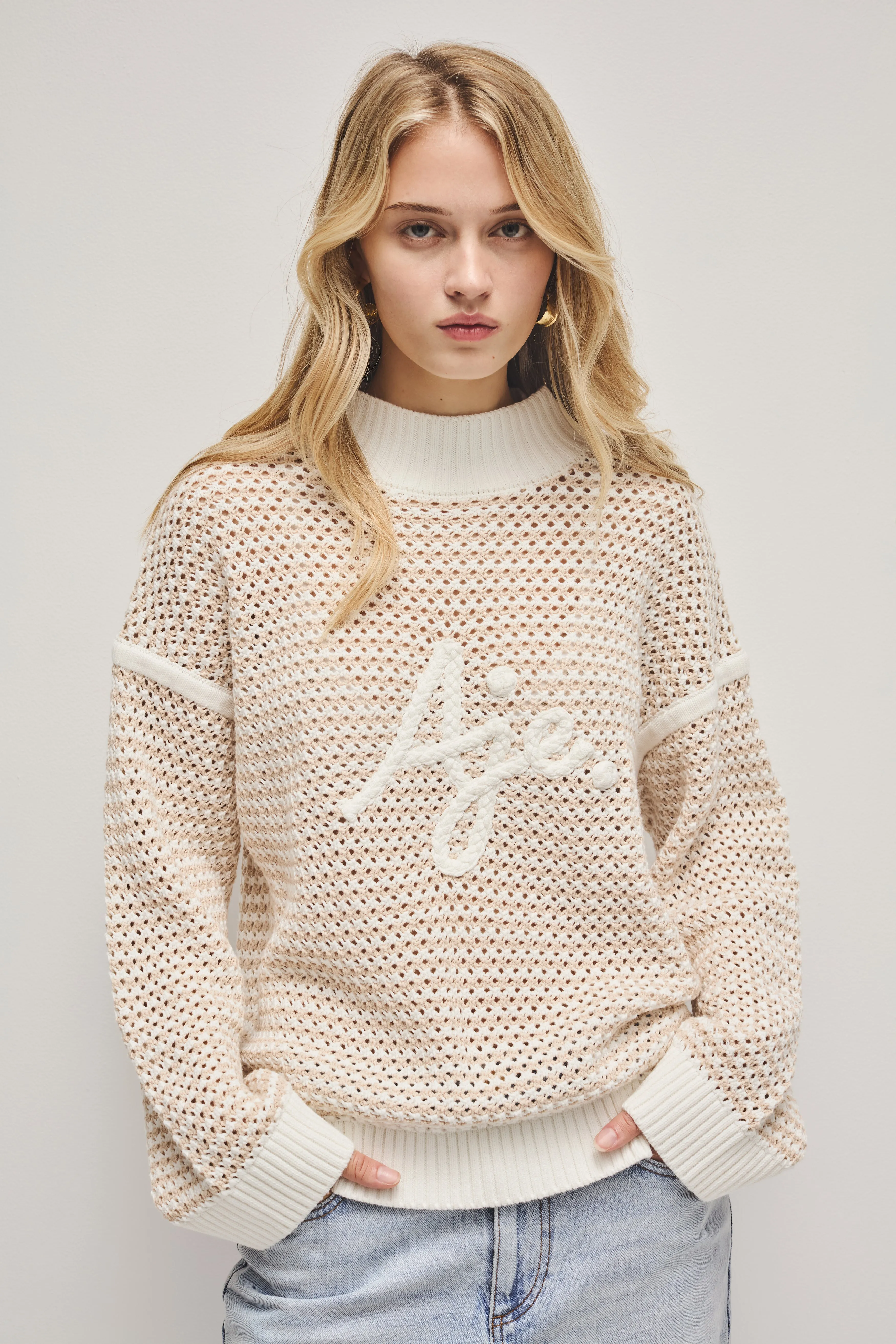 Luciana Logo Knit Jumper sold by Aje product image thumbnail 3