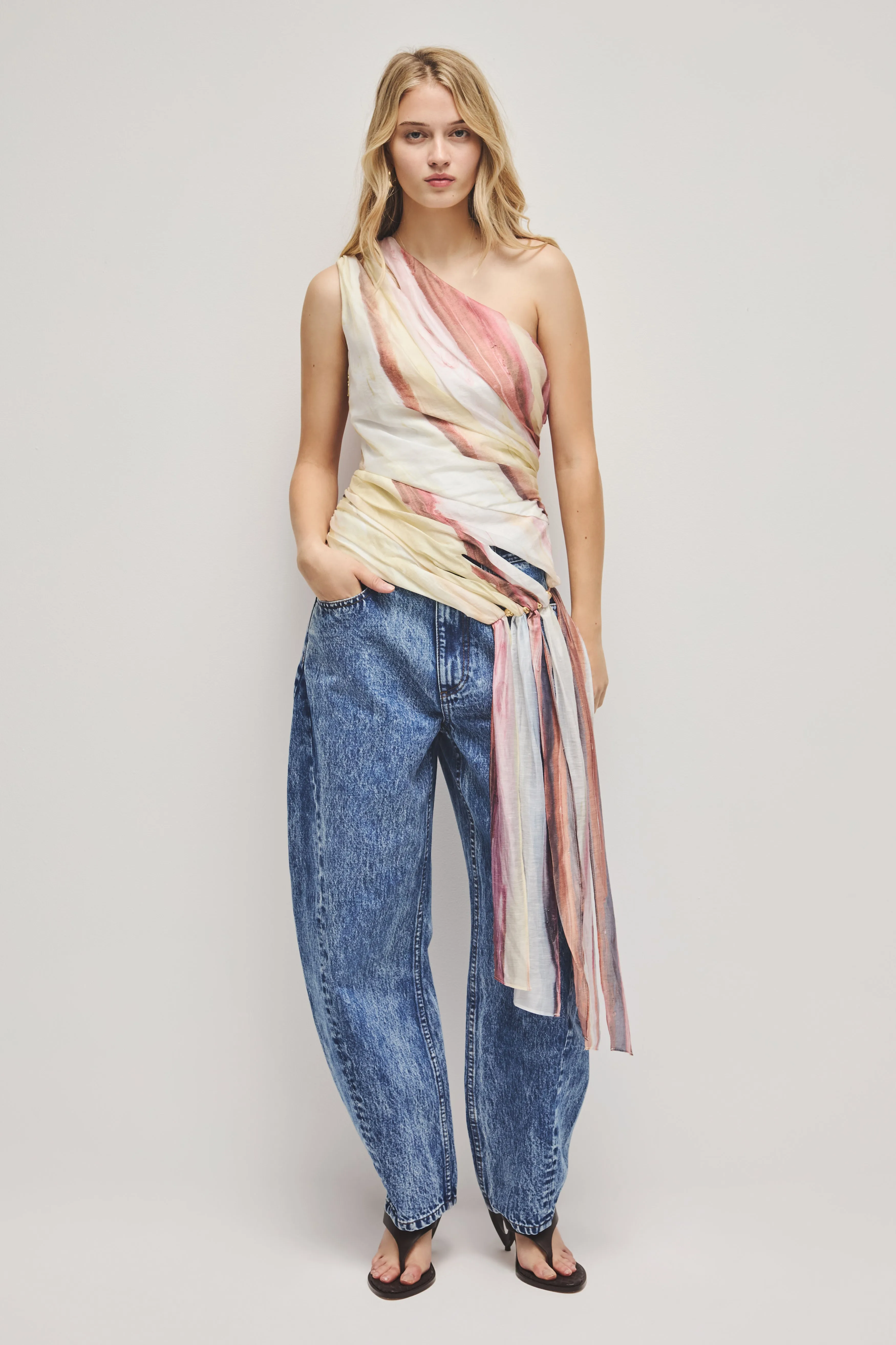 Capture One Shoulder Top sold by Aje