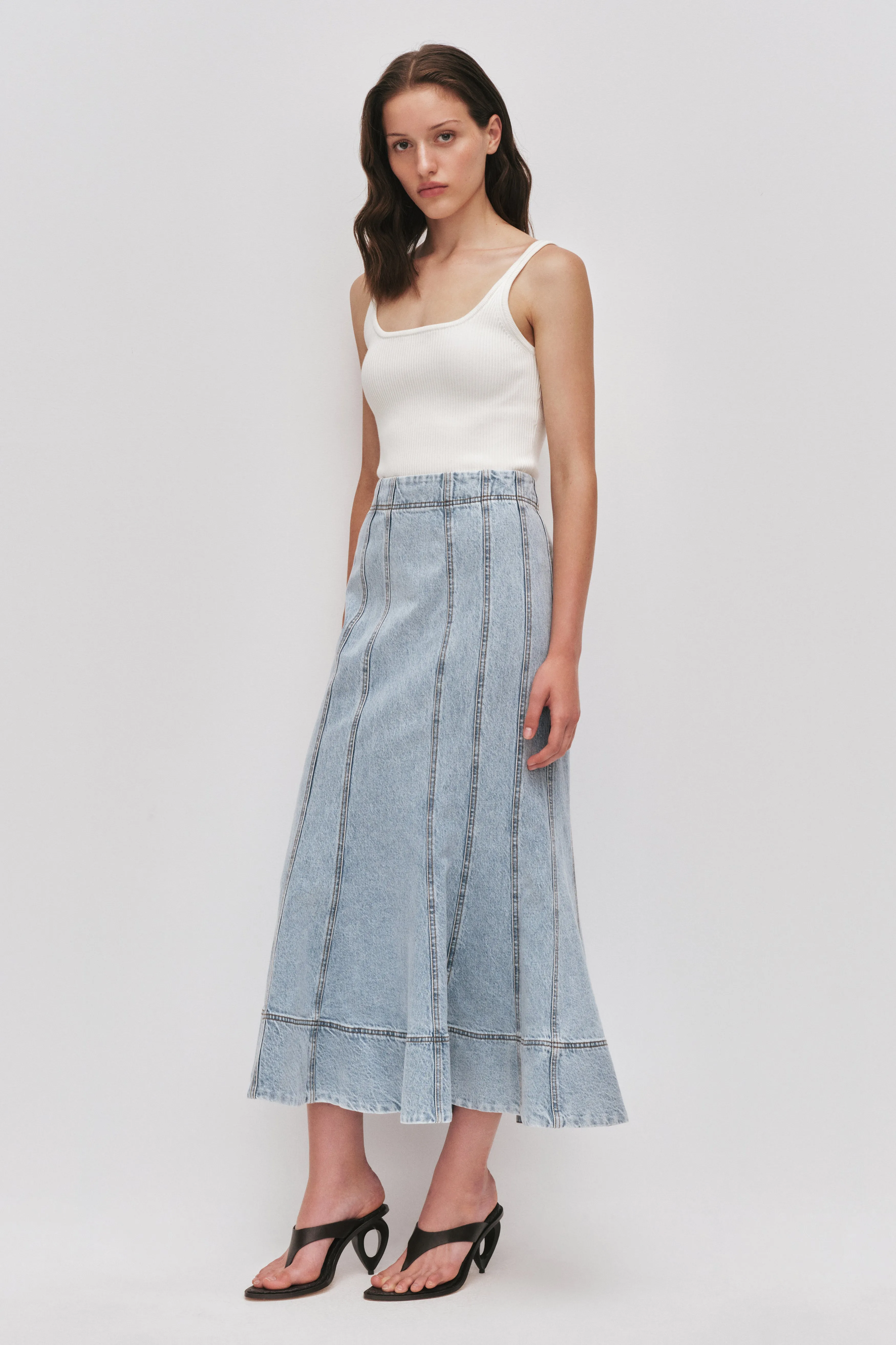 Tia Denim Midi Skirt sold by Aje product image thumbnail 5