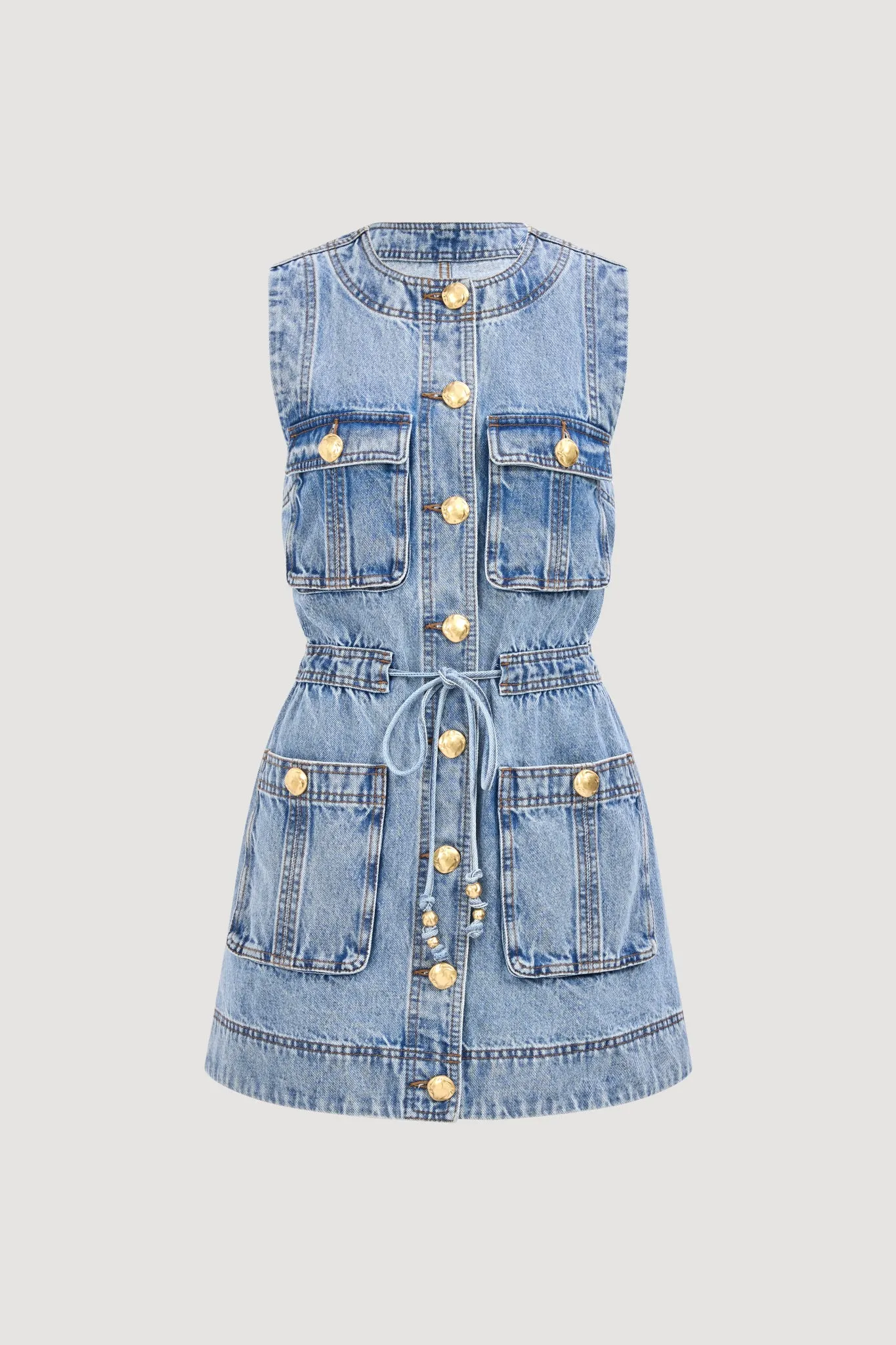 Goldie Denim Mini Dress sold by Aje product image thumbnail 2