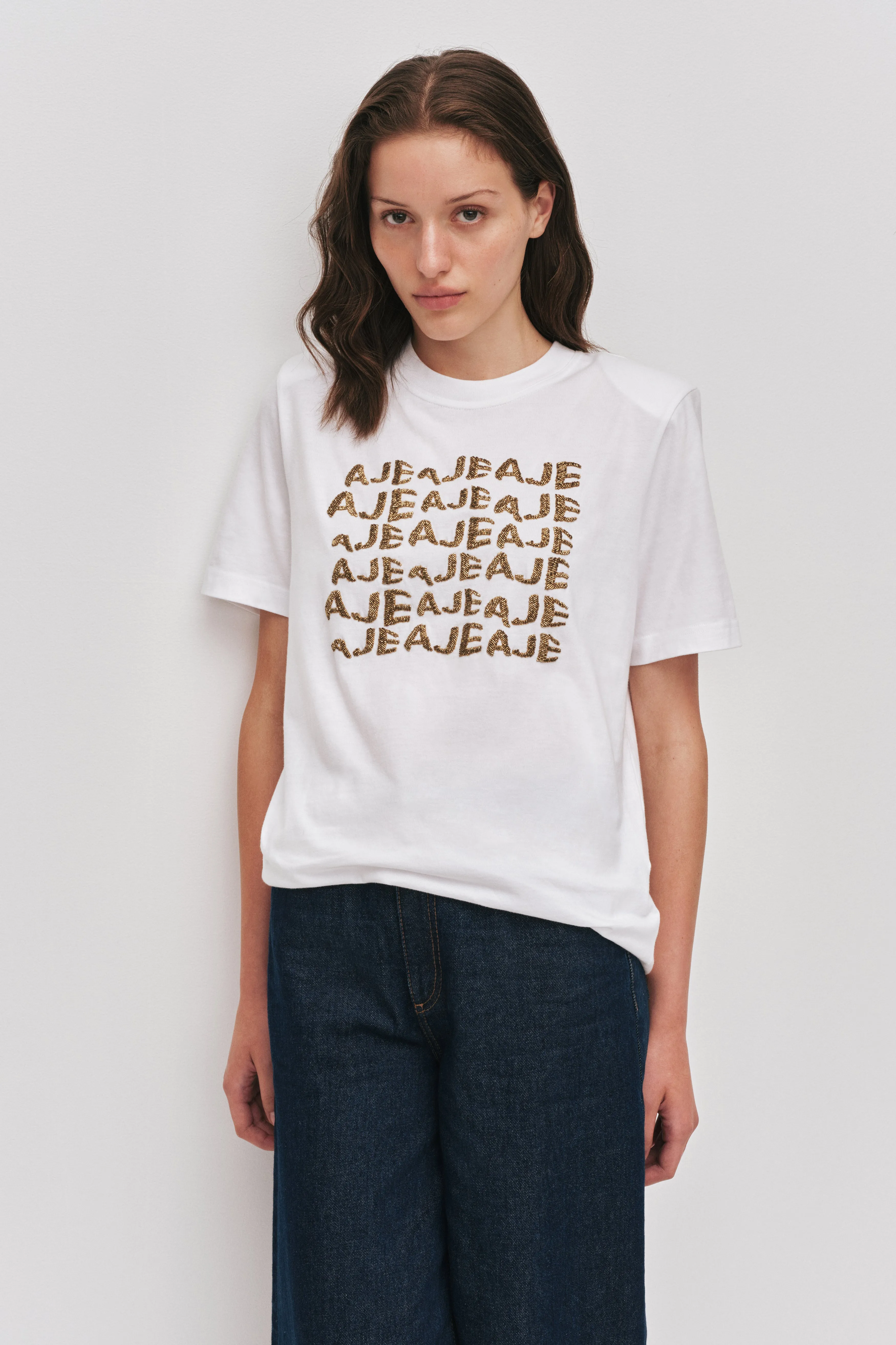 Alive Embellished Logo Tee sold by Aje product image thumbnail 3