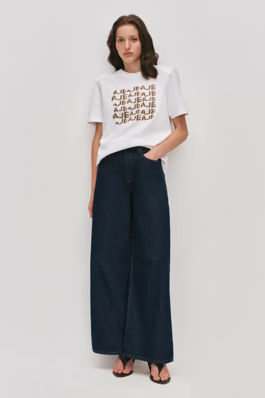 Alive Embellished Logo Tee made by Aje