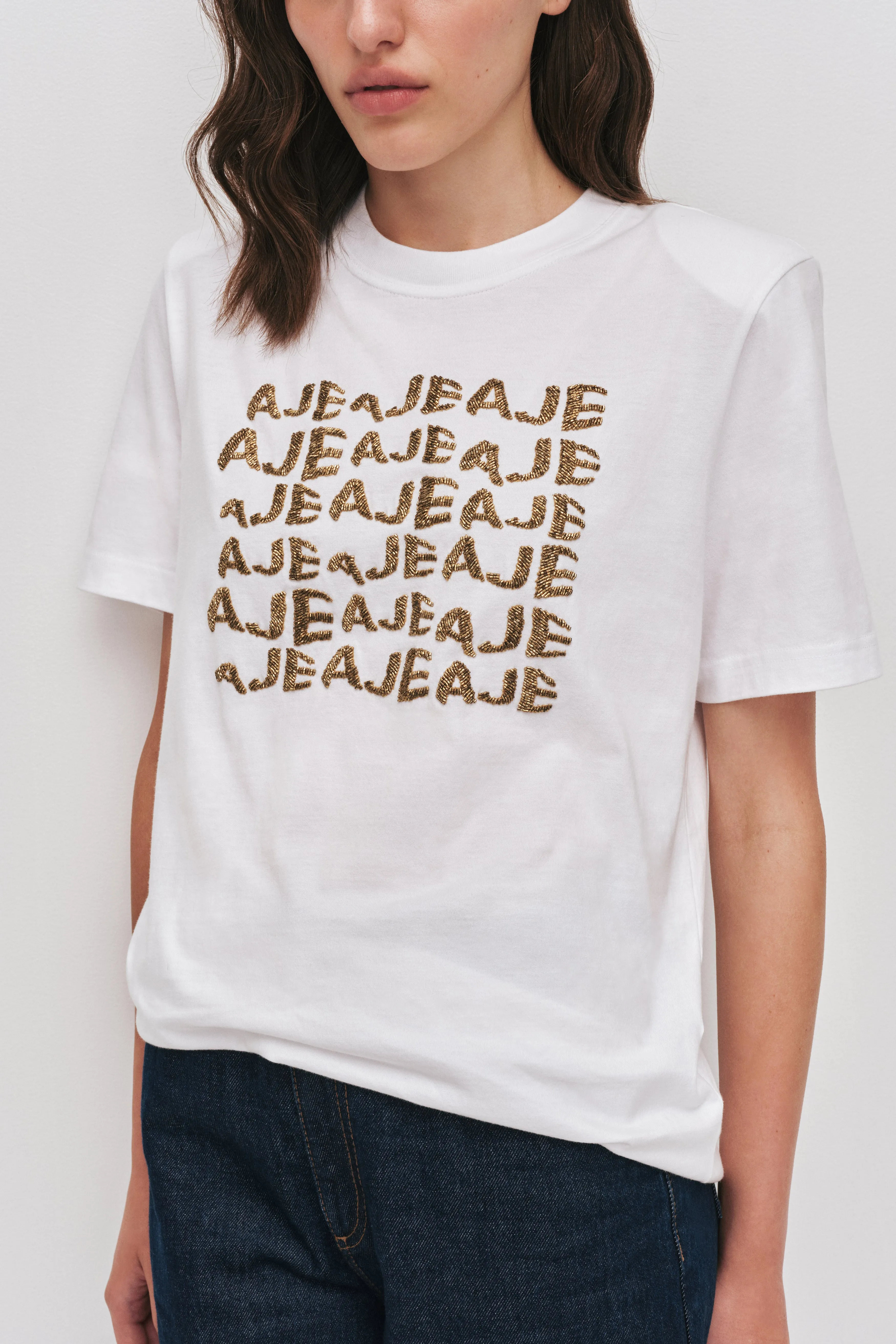 Alive Embellished Logo Tee sold by Aje product image thumbnail 4