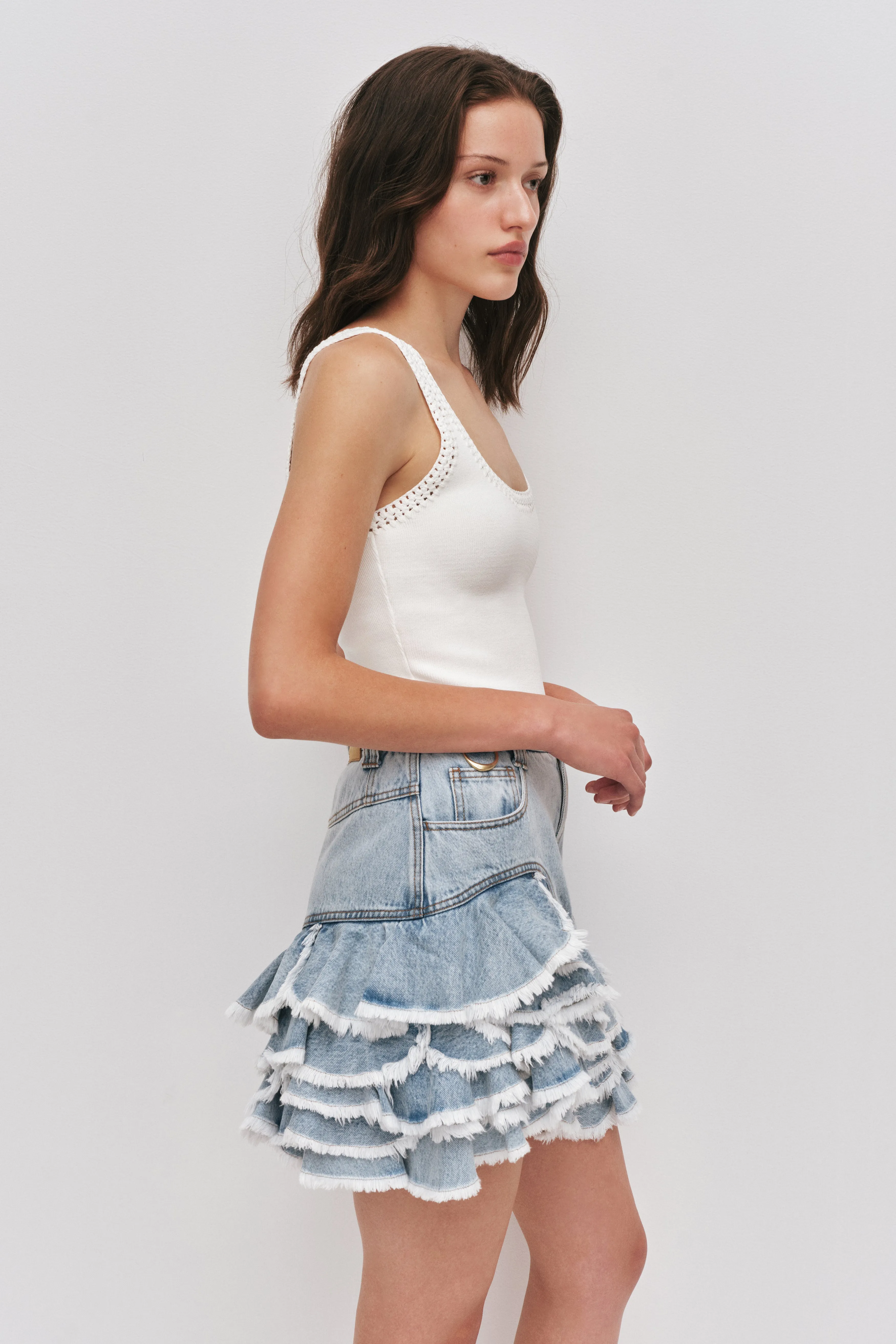 Tia Ruffle Mini Skirt sold by Aje product image thumbnail 5