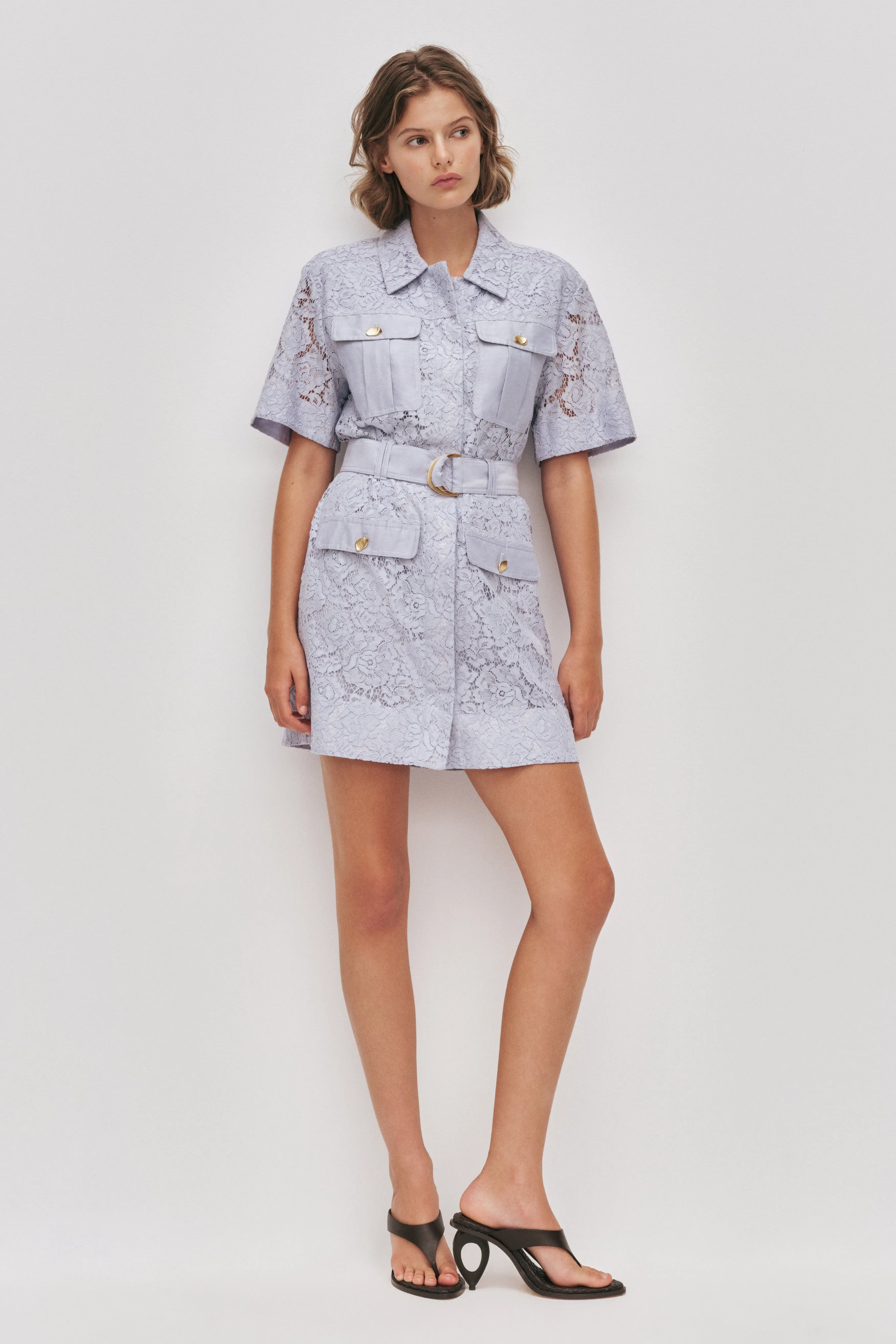 Mystic Lace Mini Shirt Dress sold by Aje product image thumbnail 3