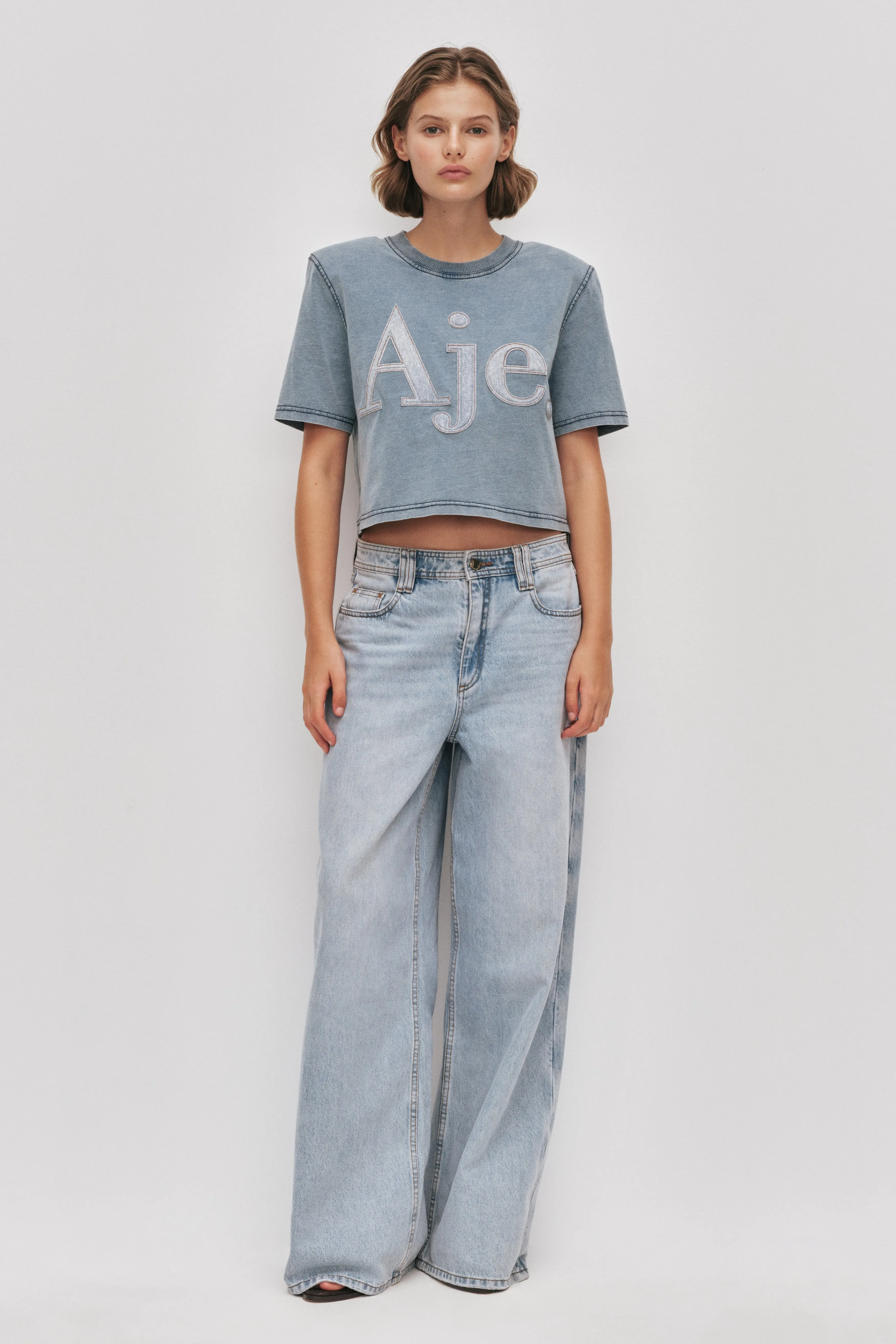 Oceane Crop Tee sold by Aje