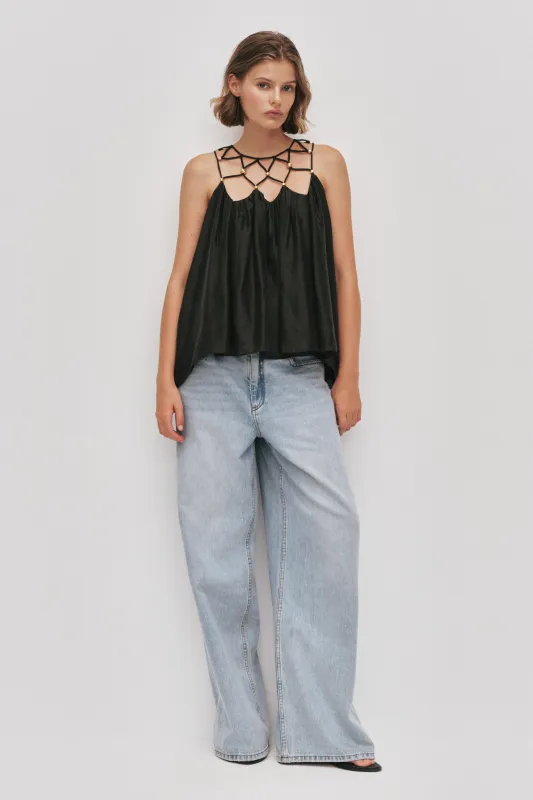 Della Beaded Top sold by Aje