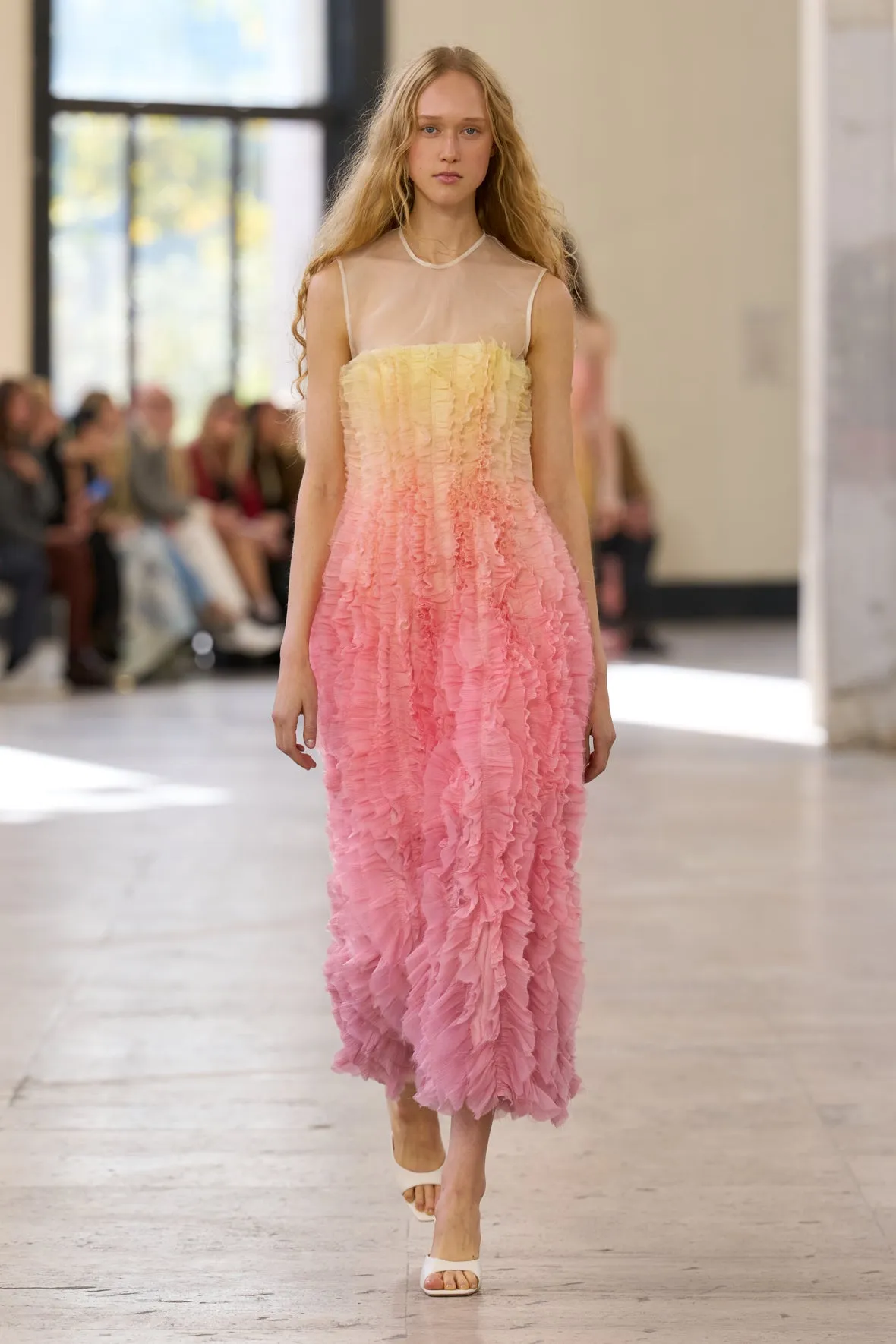 Delphie Frill Midi Dress sold by Aje