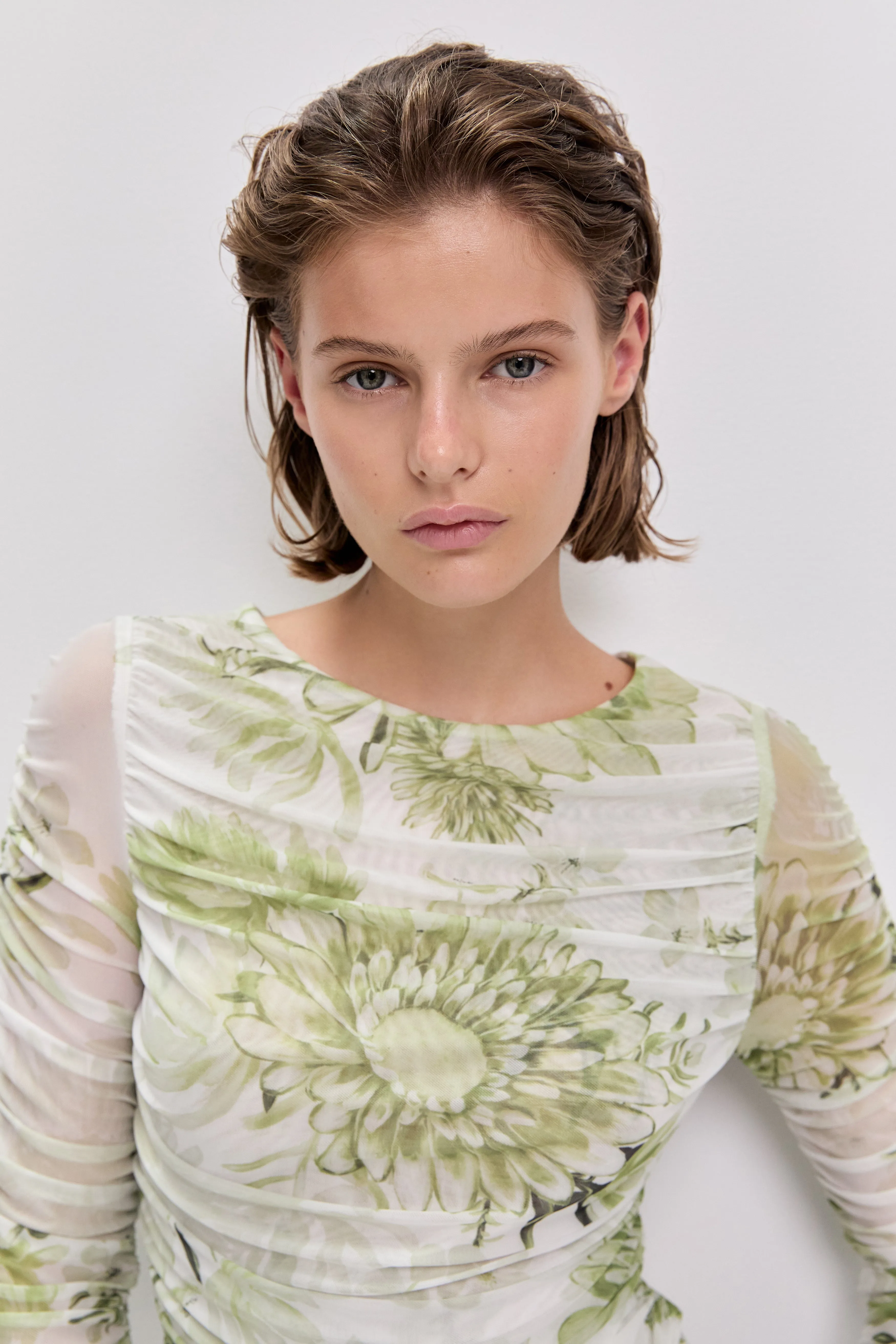 Verdant Print Mesh Top sold by Aje product image thumbnail 4