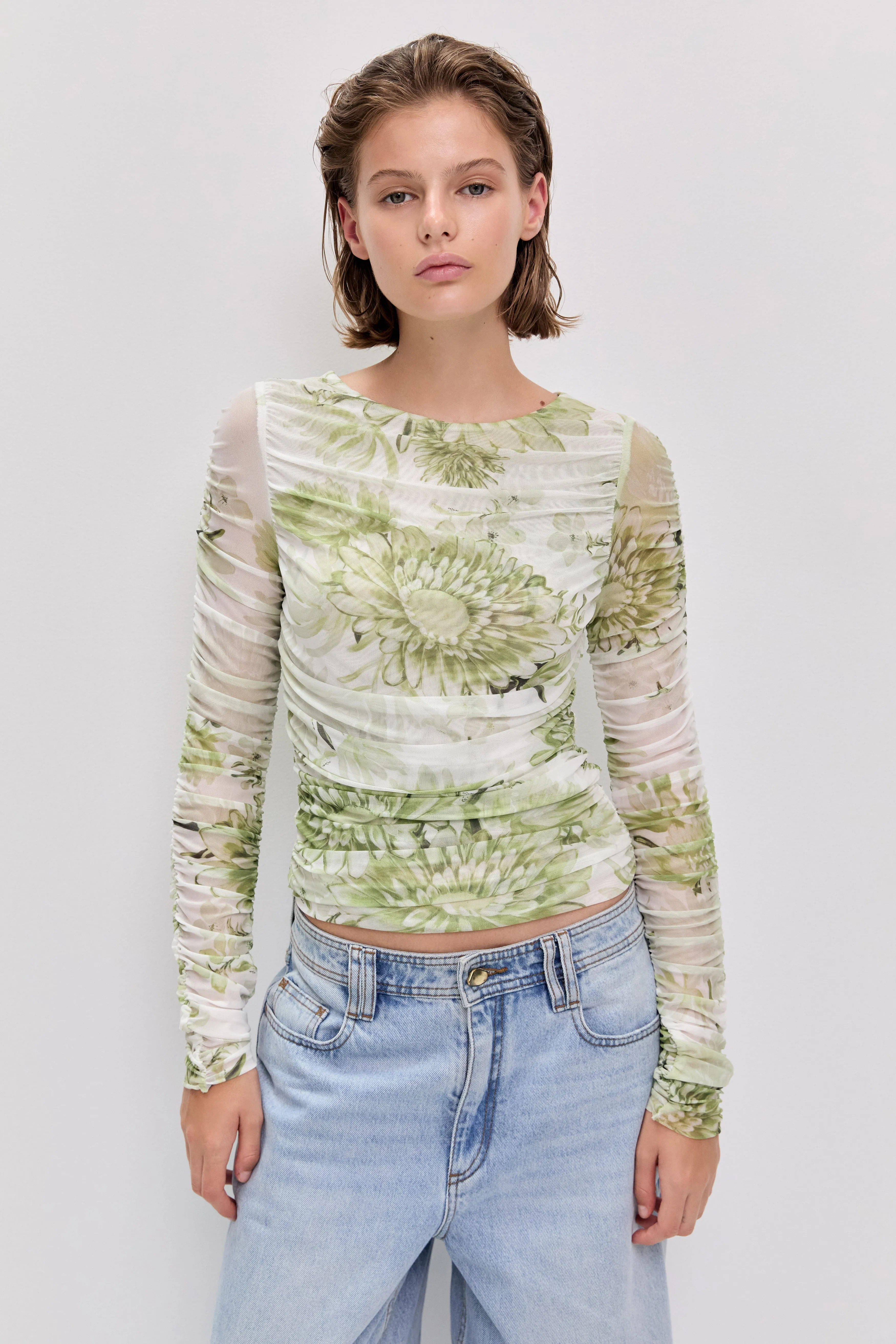Verdant Print Mesh Top sold by Aje product image thumbnail 3