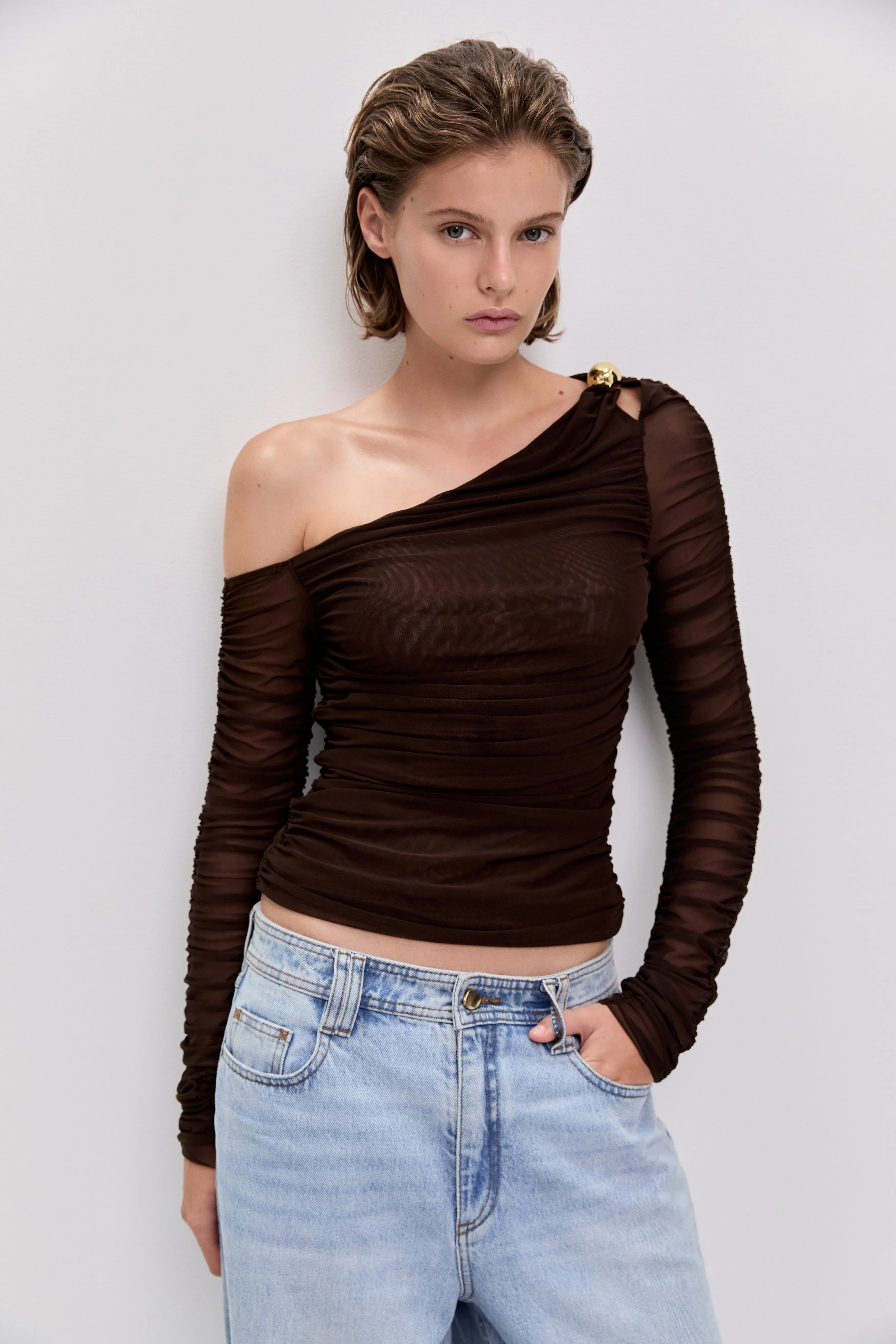 Elaria Long Sleeve Mesh Top sold by Aje product image thumbnail 3