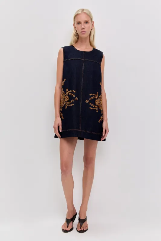 Elora Denim Mini Dress sold by Aje