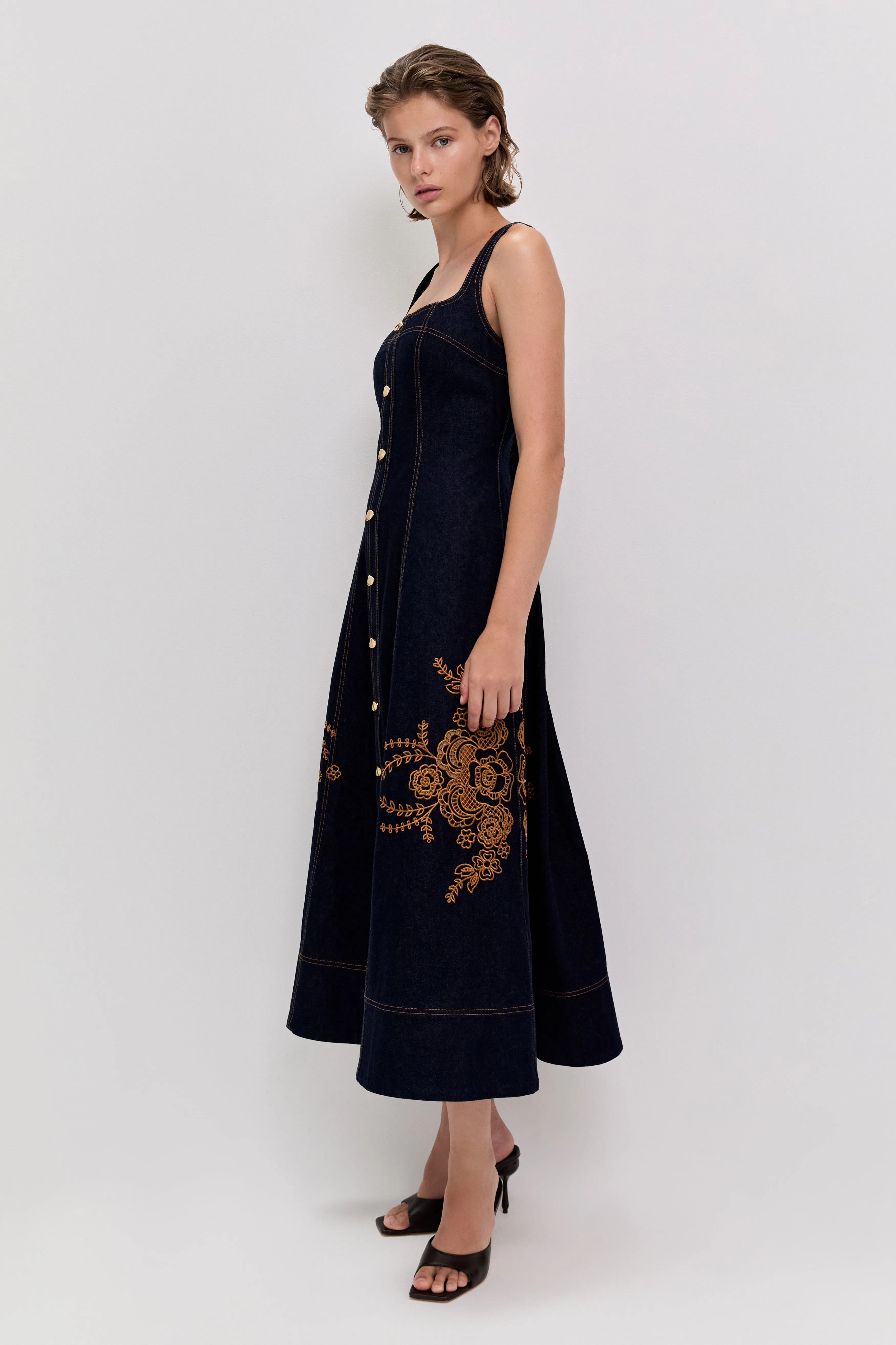 Elora Denim Midi Dress sold by Aje product image thumbnail 4