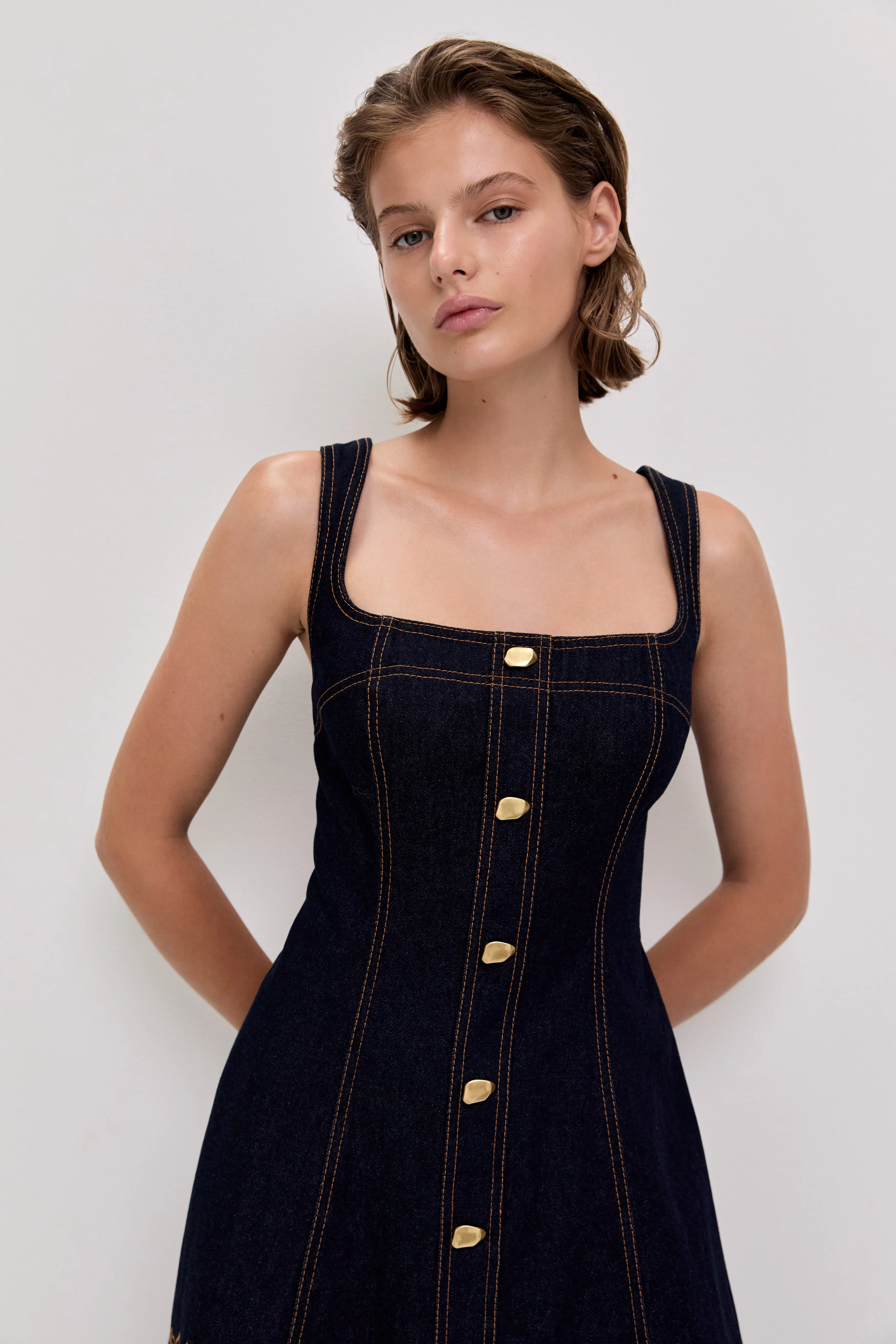 Elora Denim Midi Dress sold by Aje product image thumbnail 3