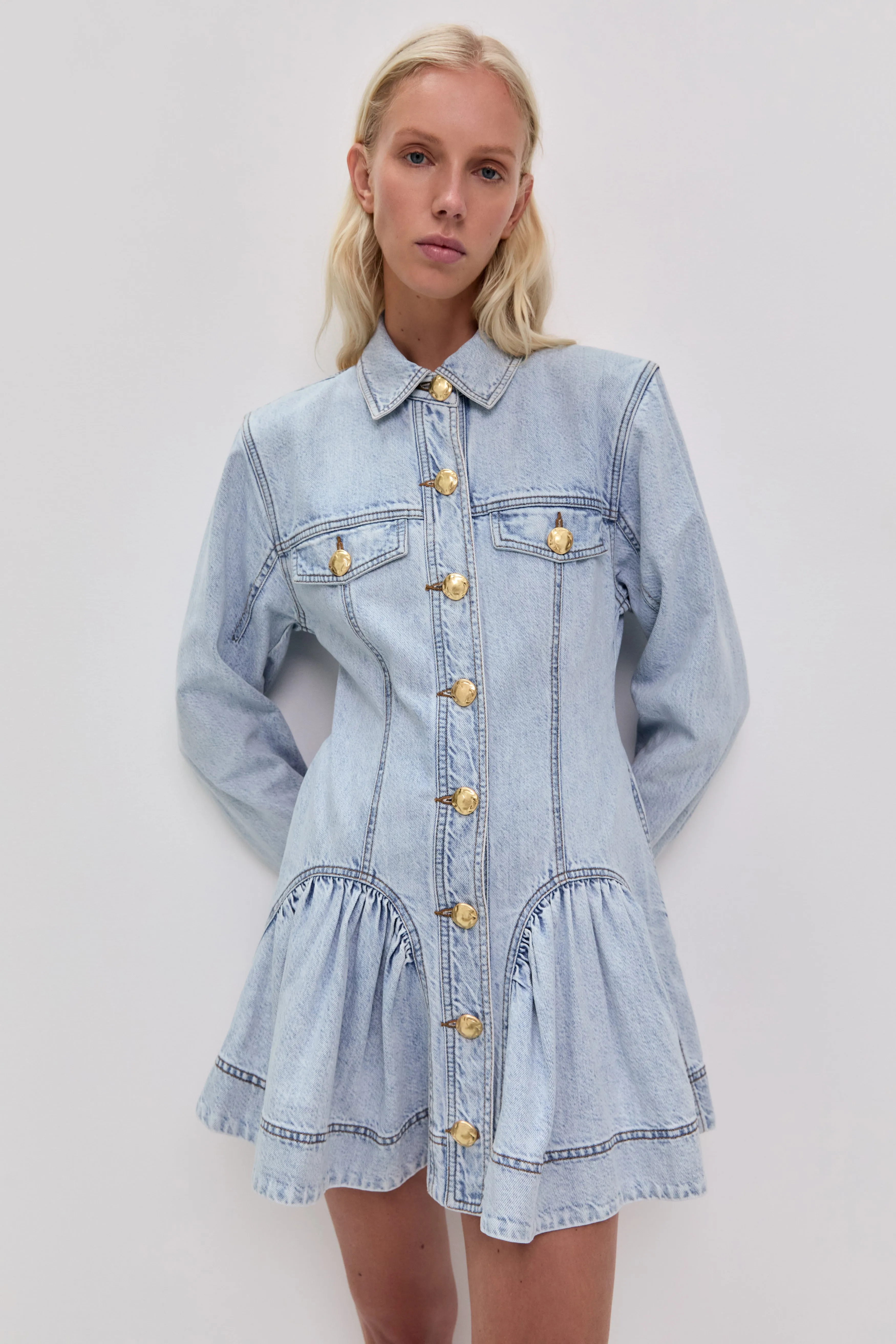 Noa Denim Mini Dress sold by Aje product image thumbnail 3