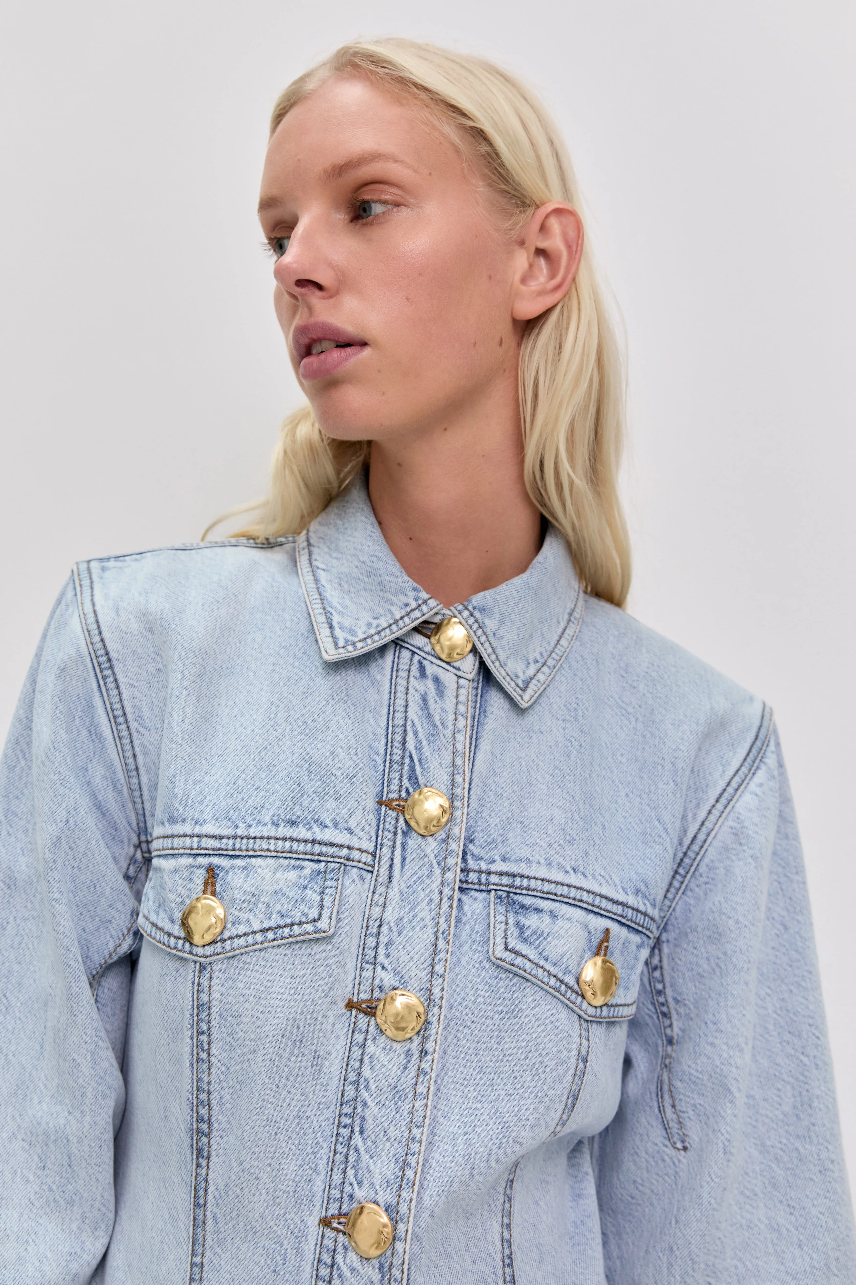 Noa Denim Mini Dress sold by Aje product image thumbnail 4