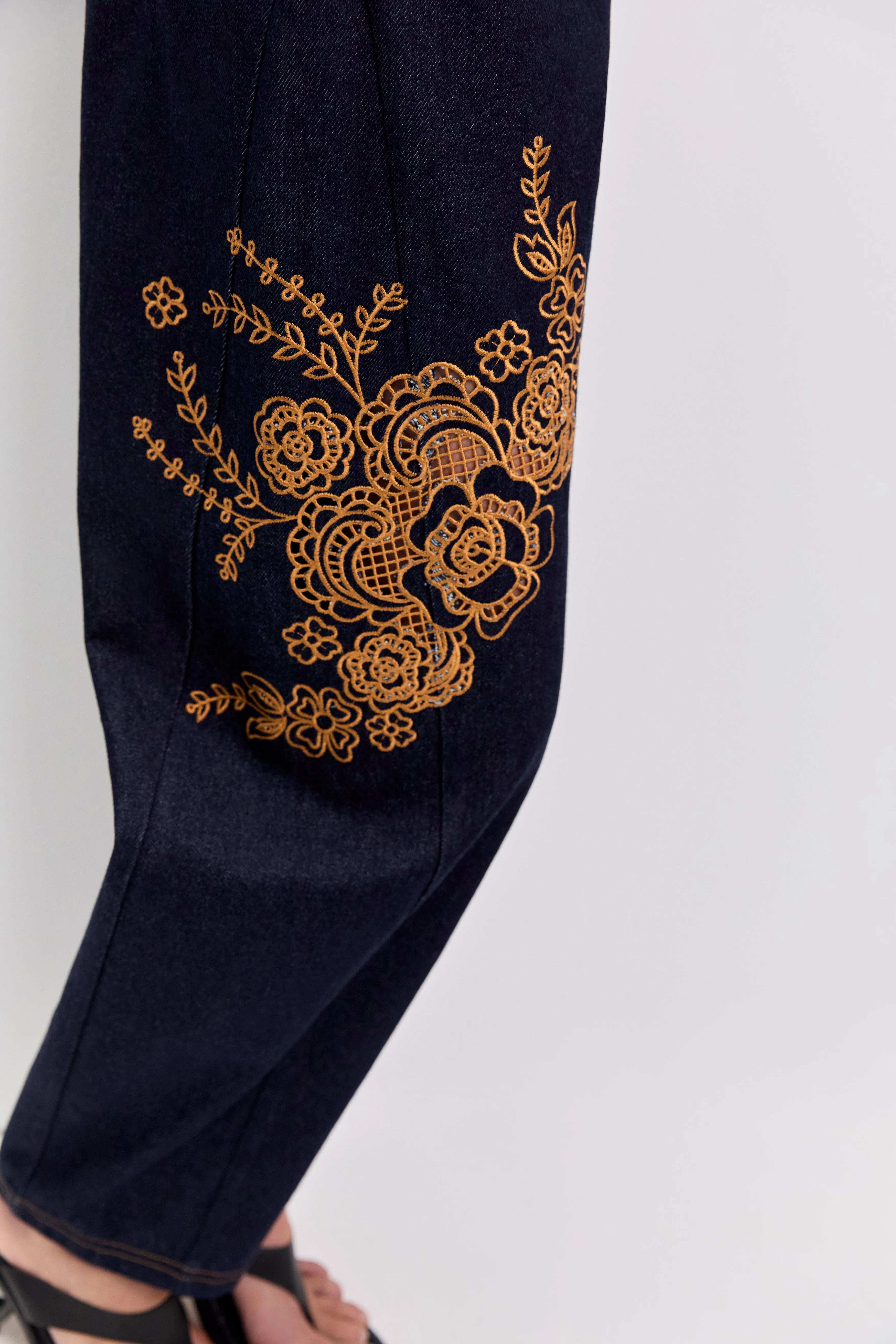 Elora Embroidered Denim Jeans sold by Aje product image thumbnail 4
