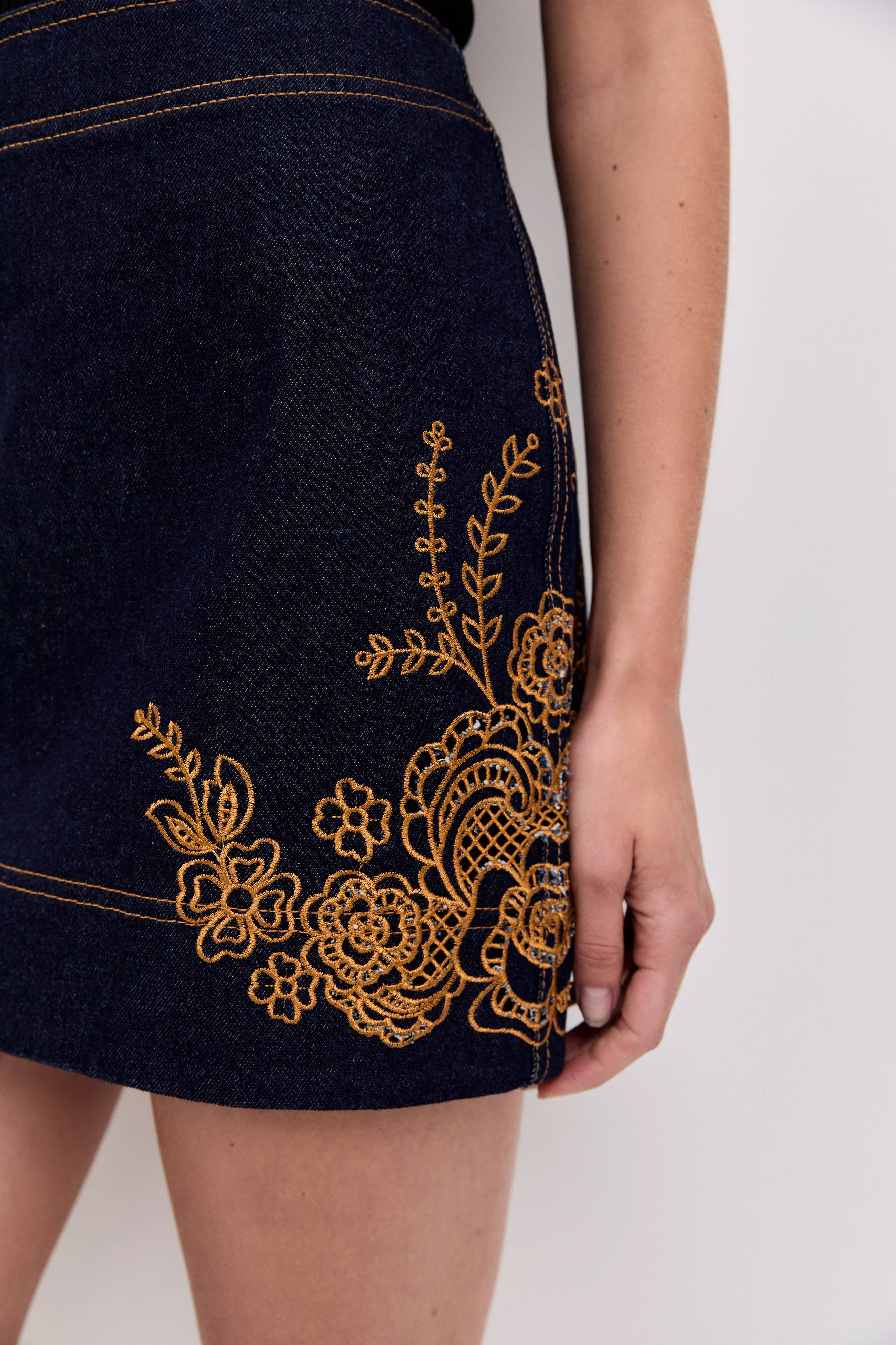 Elora Denim Mini Skirt sold by Aje product image thumbnail 4