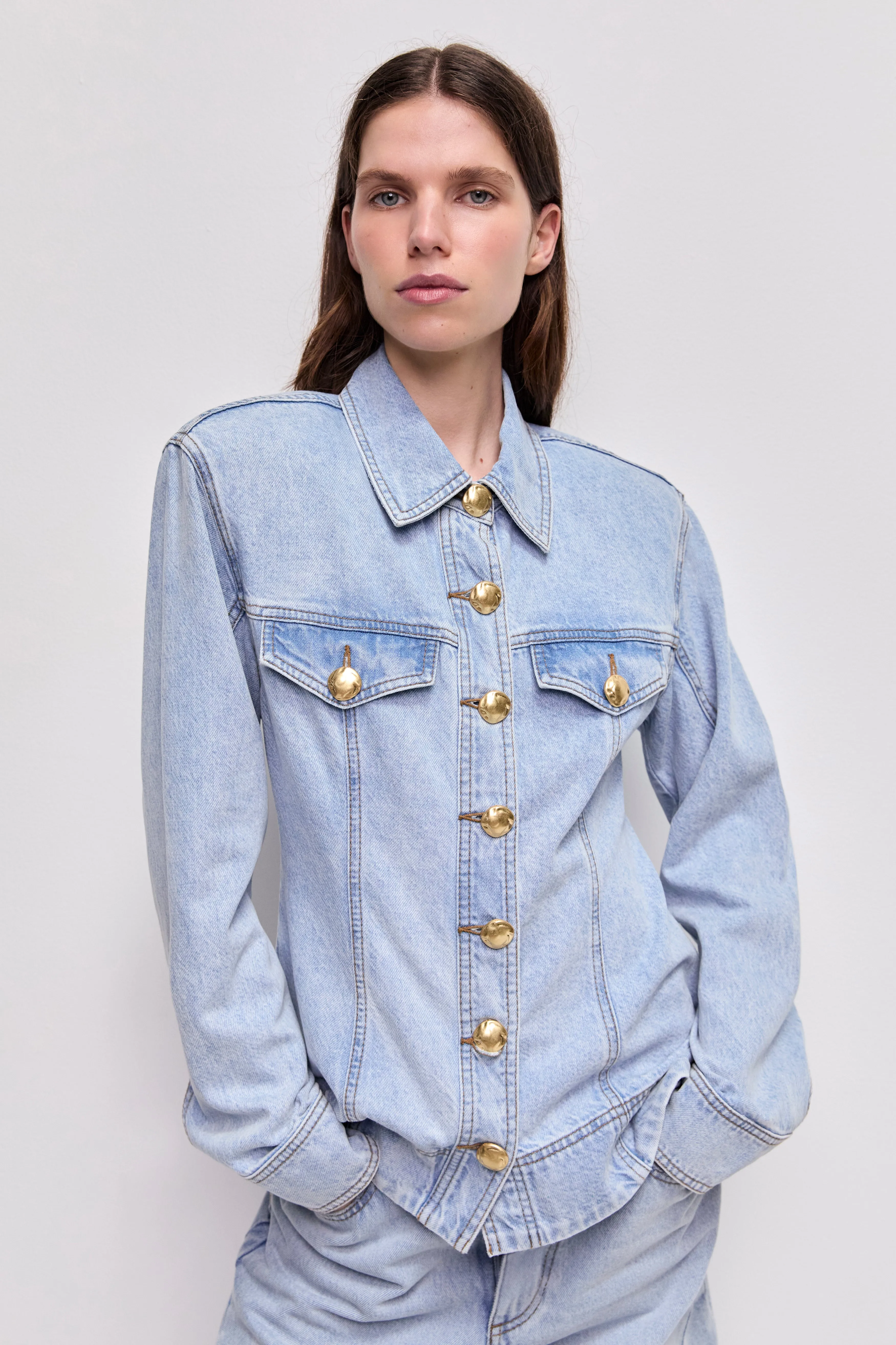 Tia Denim Fitted Shirt sold by Aje product image thumbnail 3