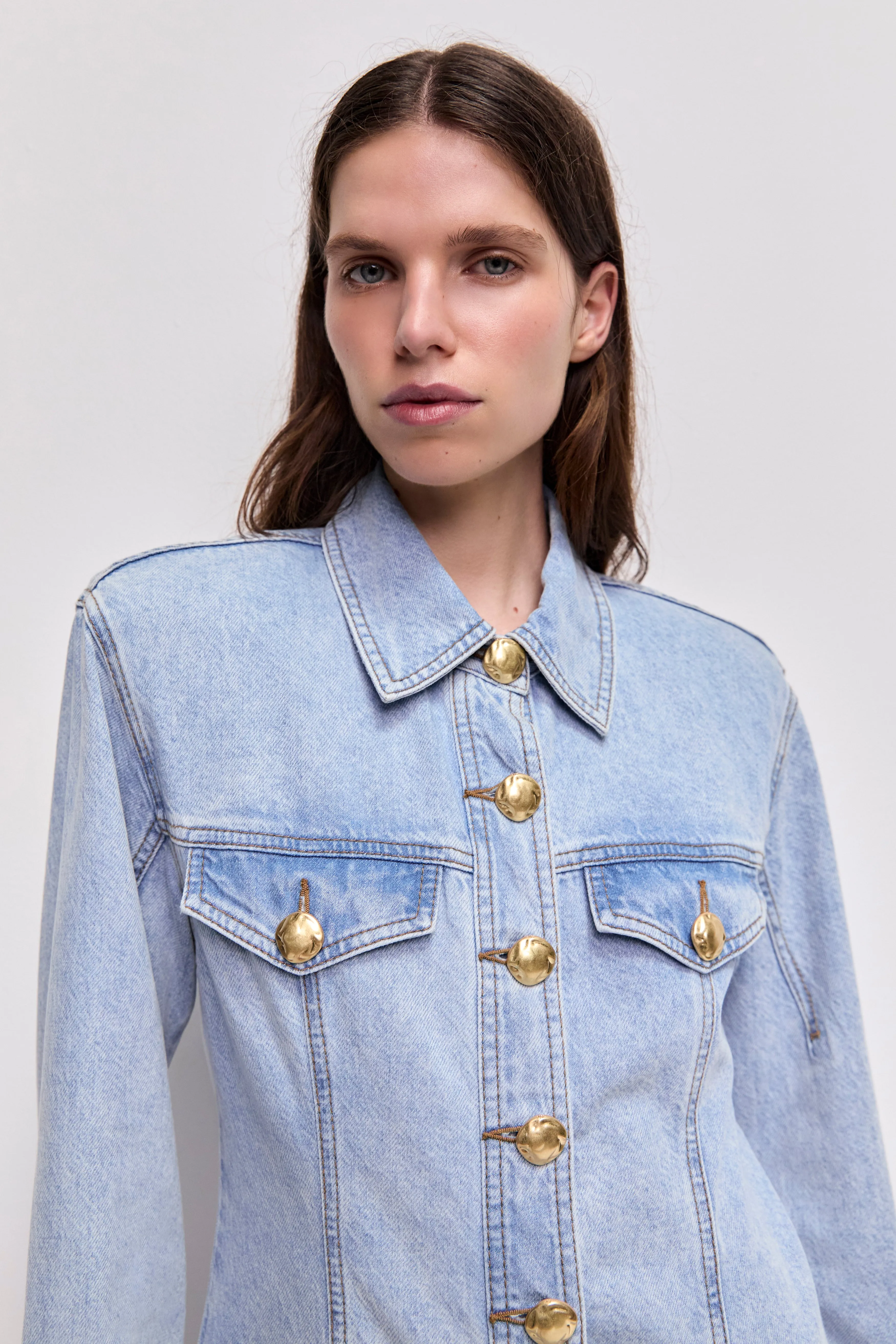 Tia Denim Fitted Shirt sold by Aje product image thumbnail 4