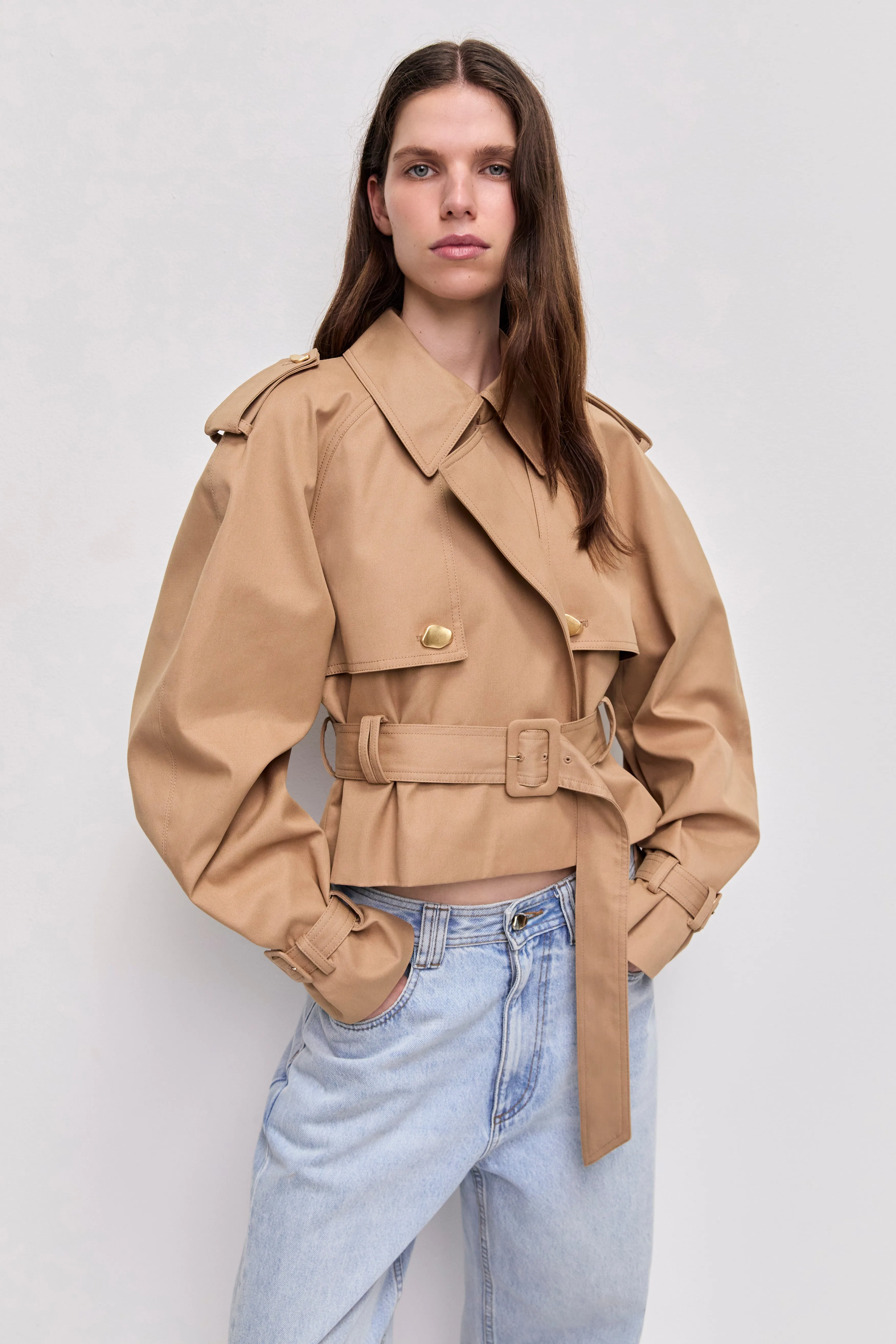 Winn Cropped Trench sold by Aje product image thumbnail 3