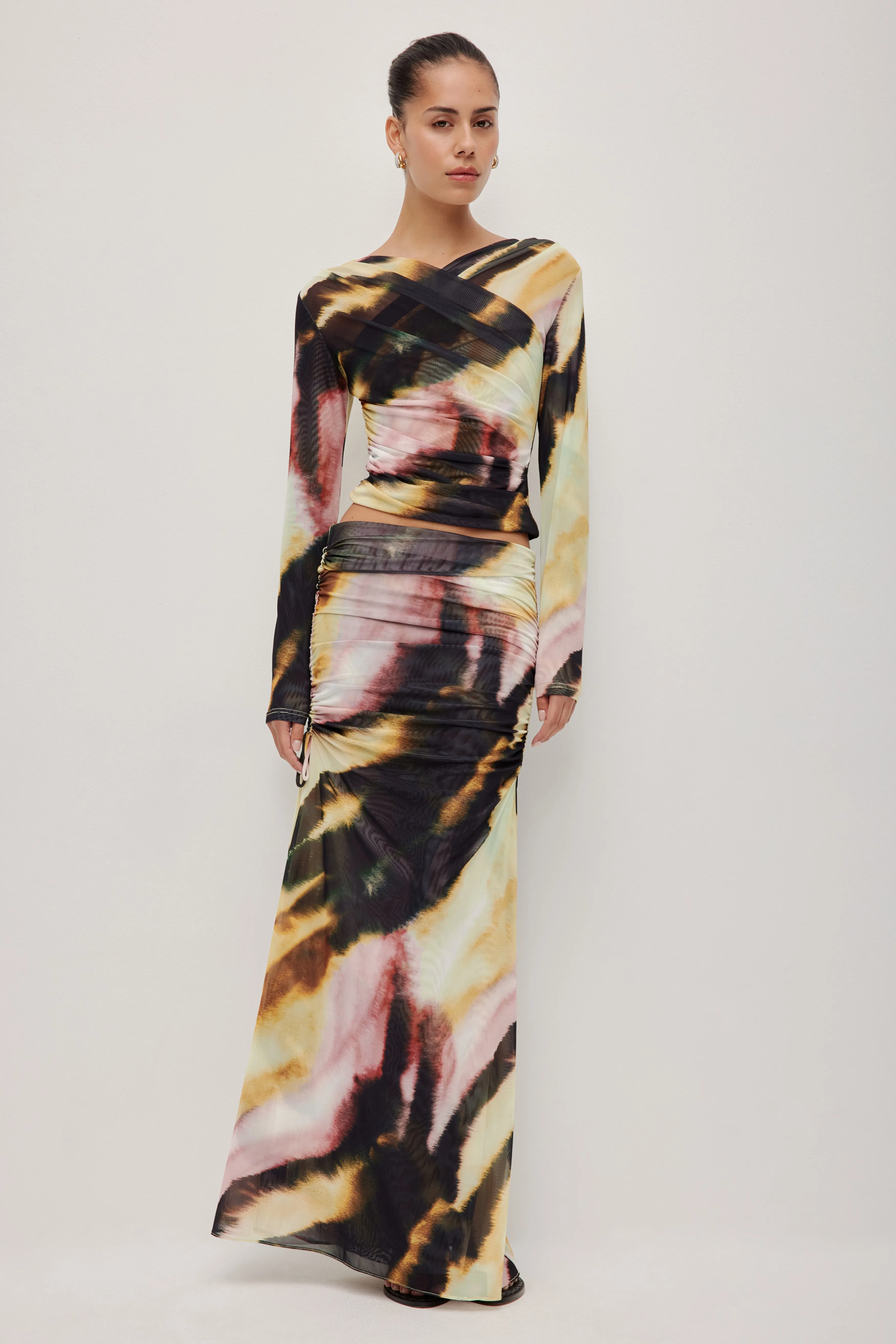 Saturn Maxi Skirt sold by Aje