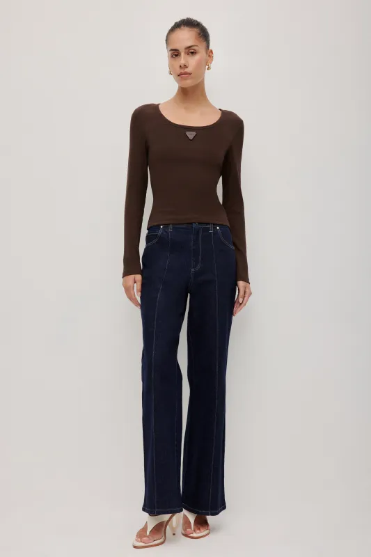 Monroe Long Sleeve Top sold by Aje