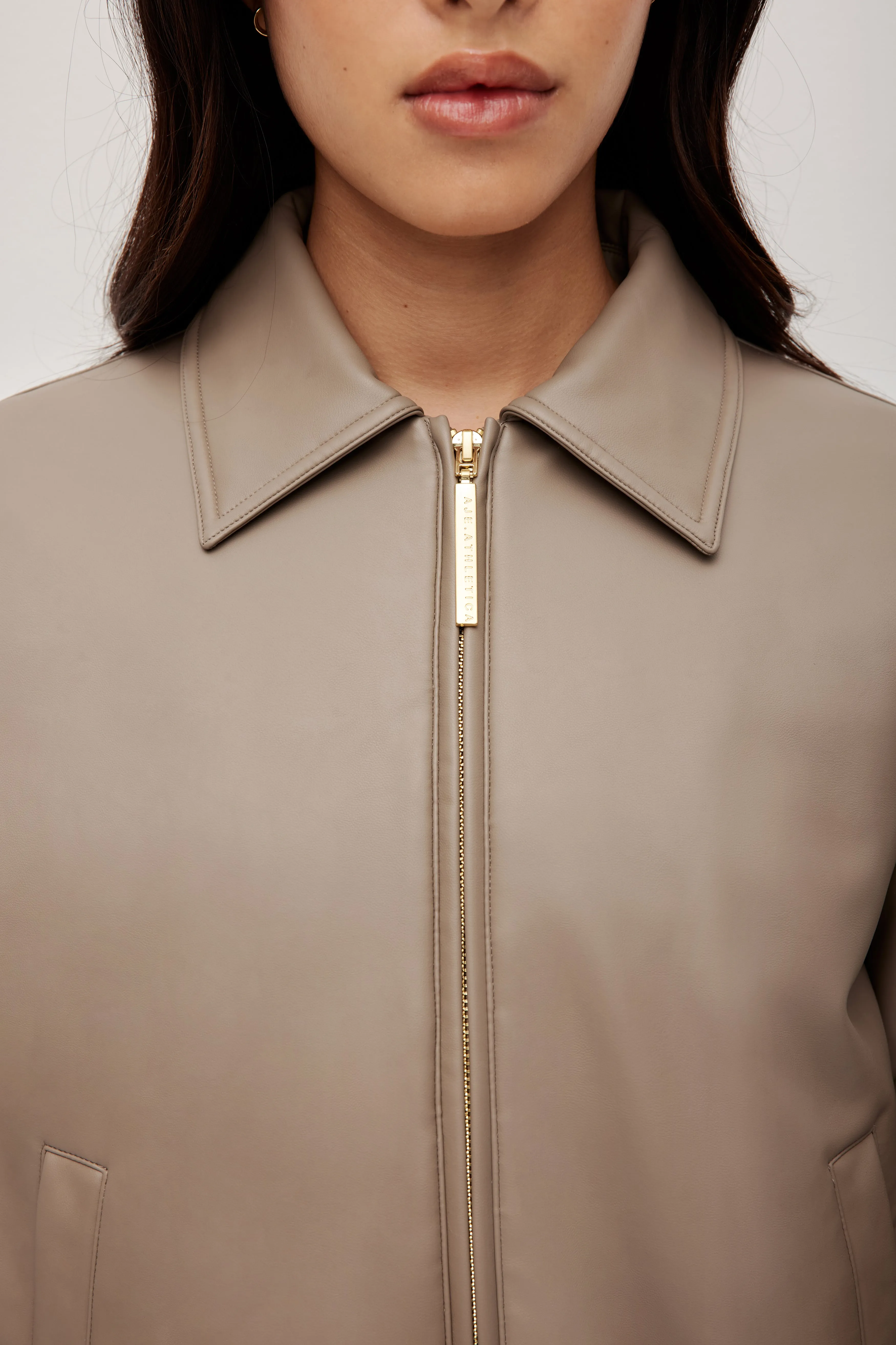 Vegan Leather Bomber Jacket sold by Aje product image thumbnail 4