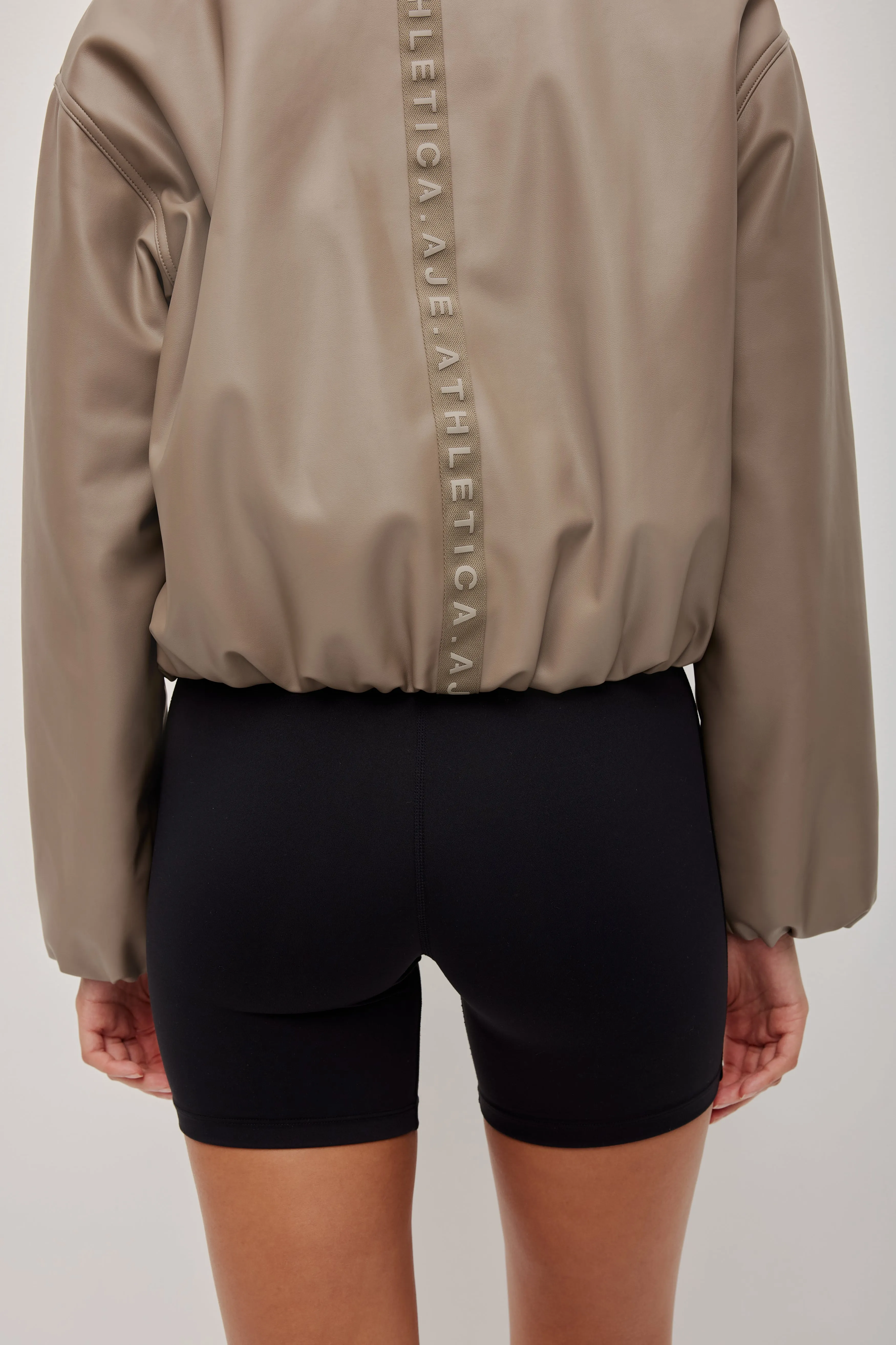 Vegan Leather Bomber Jacket sold by Aje product image thumbnail 3