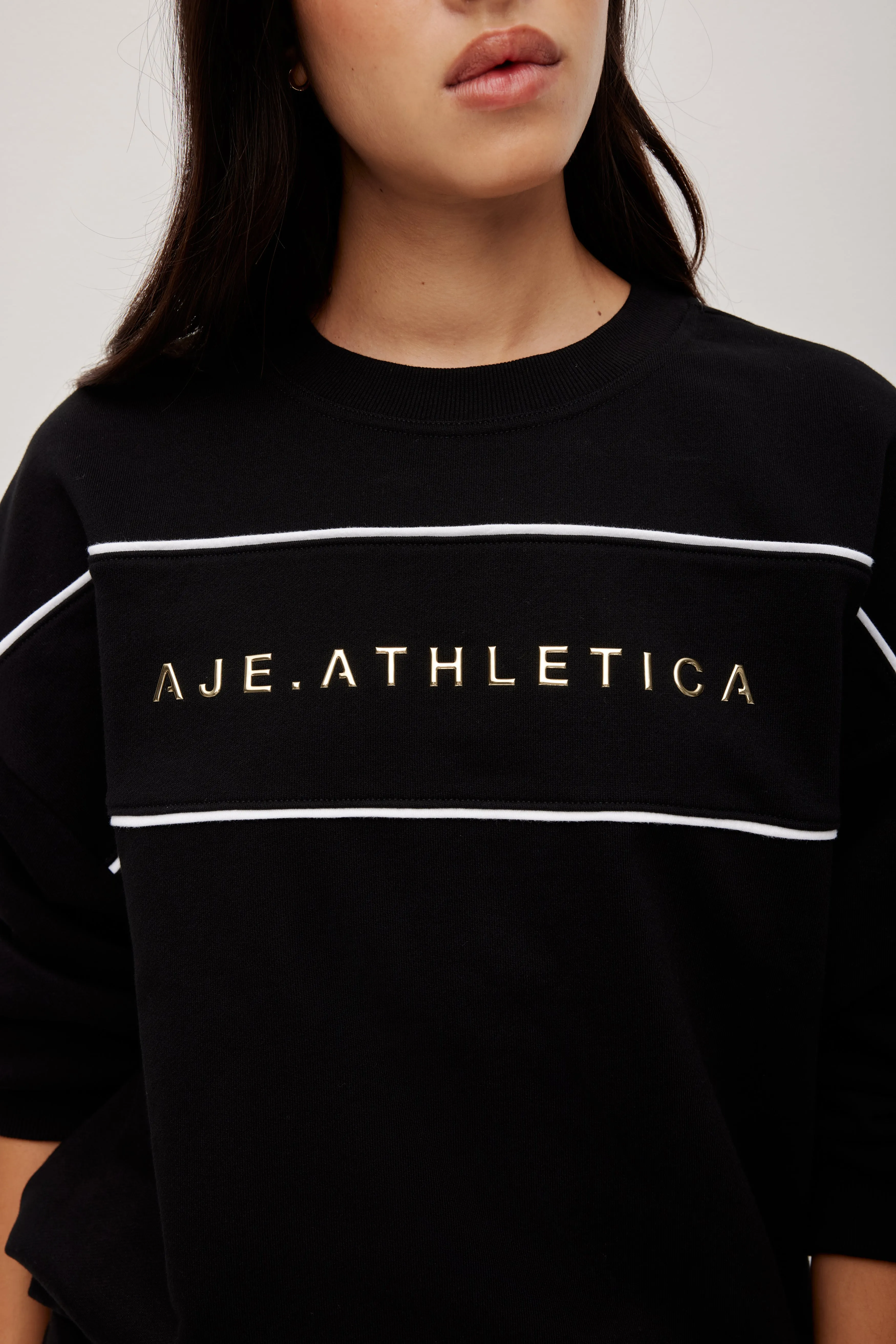 Panelled Logo Jumper sold by Aje product image thumbnail 4