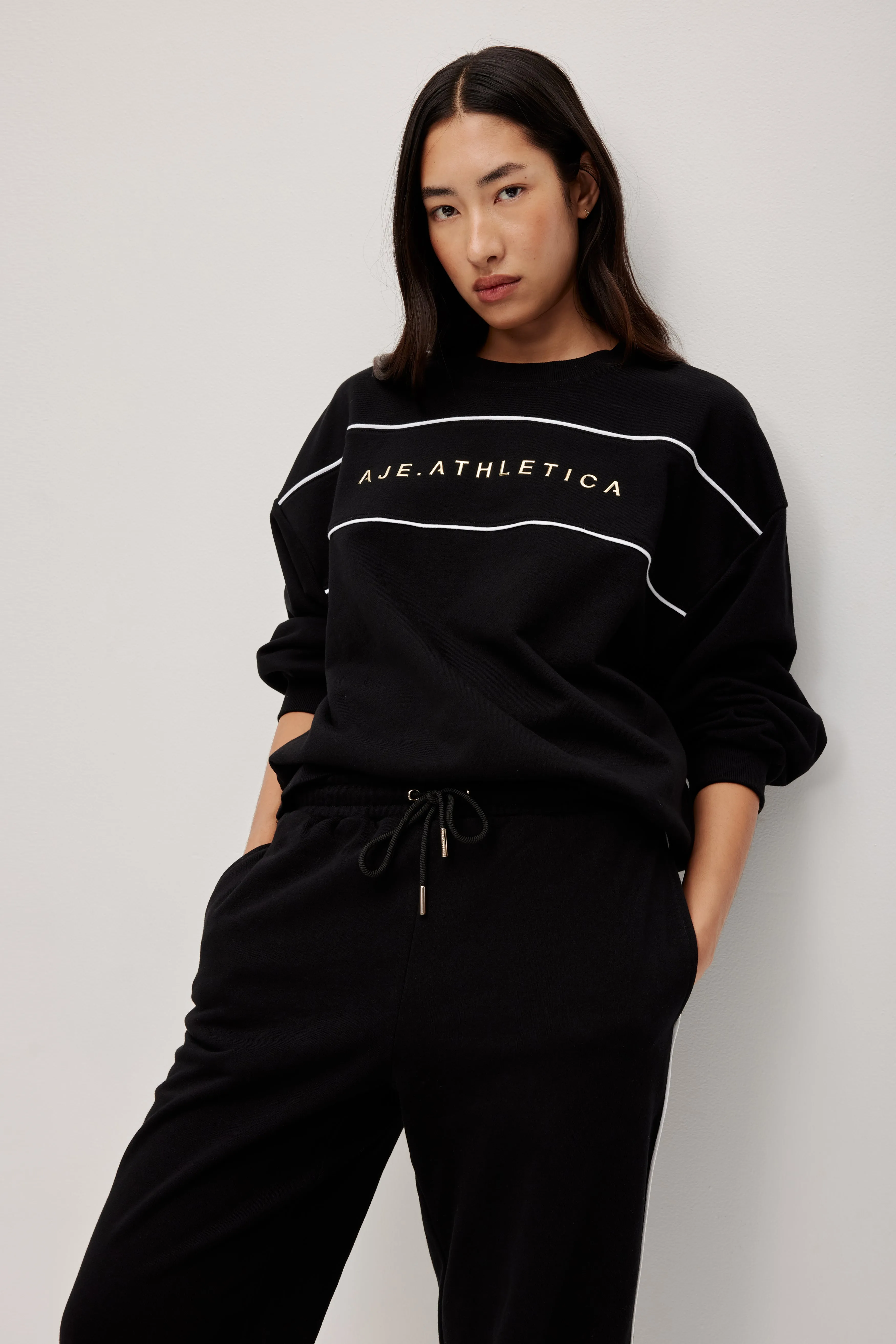 Panelled Logo Jumper sold by Aje product image thumbnail 3