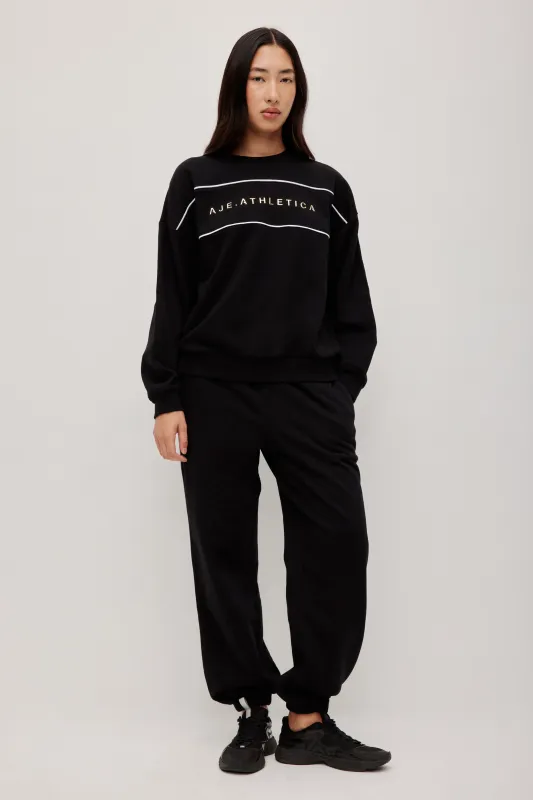 Panelled Logo Jumper sold by Aje